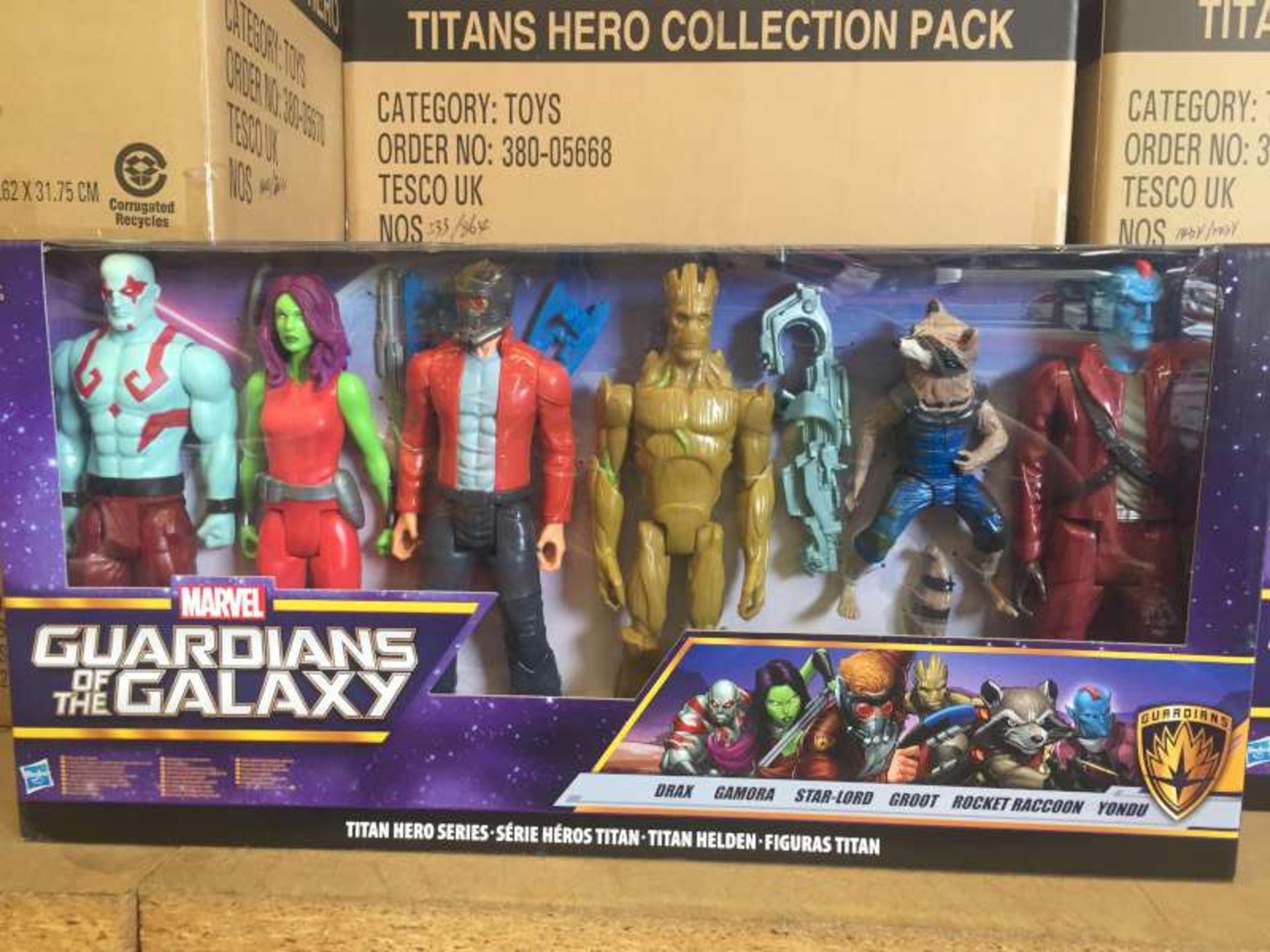 8 X BRAND NEW BOXED 6 PIECE MARVEL GUARDIANS OF THE GALAXY FIGURE SETS IN 2 BOXES