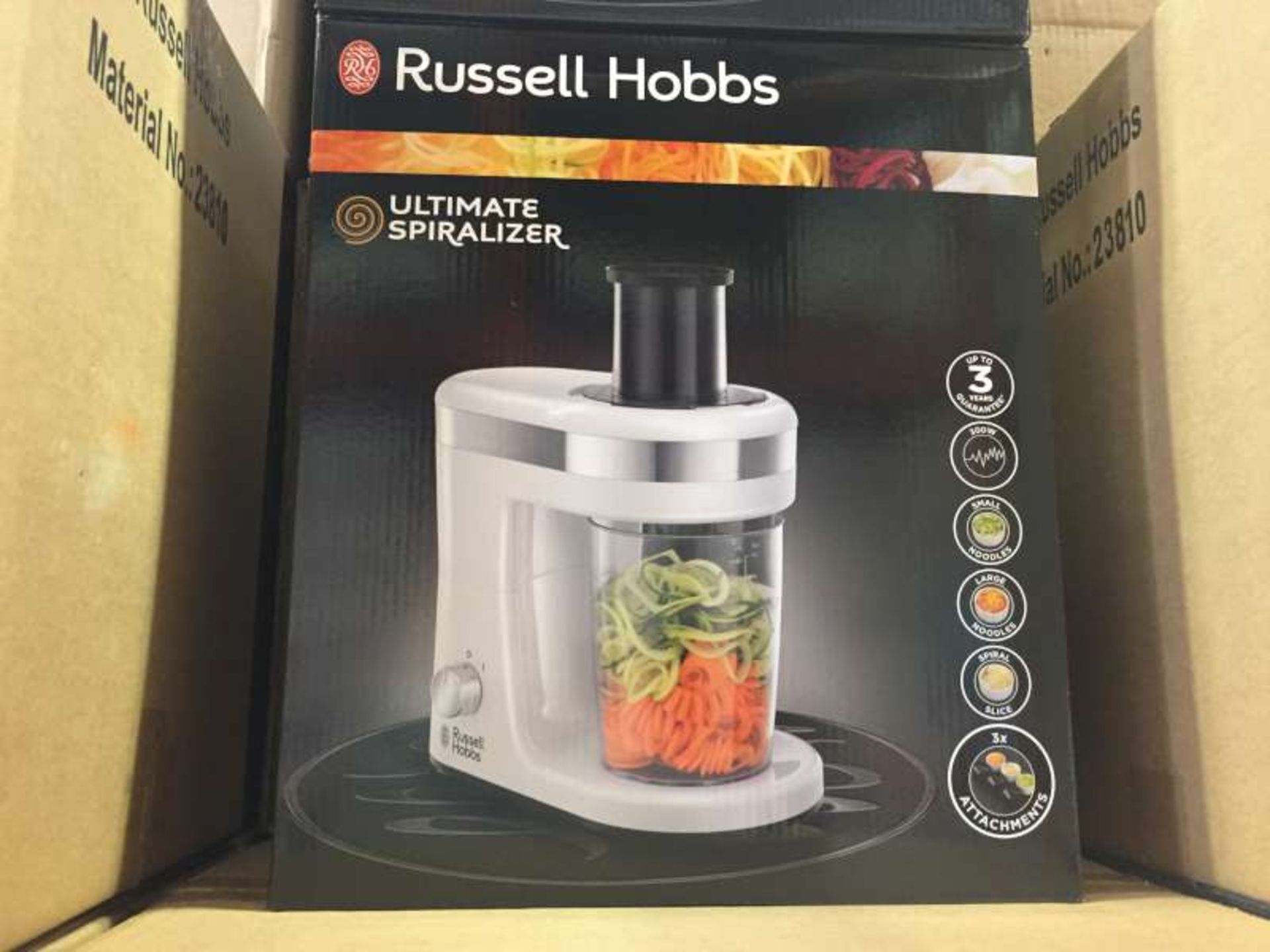 6 X RUSSELL HOBBS ULTIMATE SPIRALIZERS IN 3 BOXES