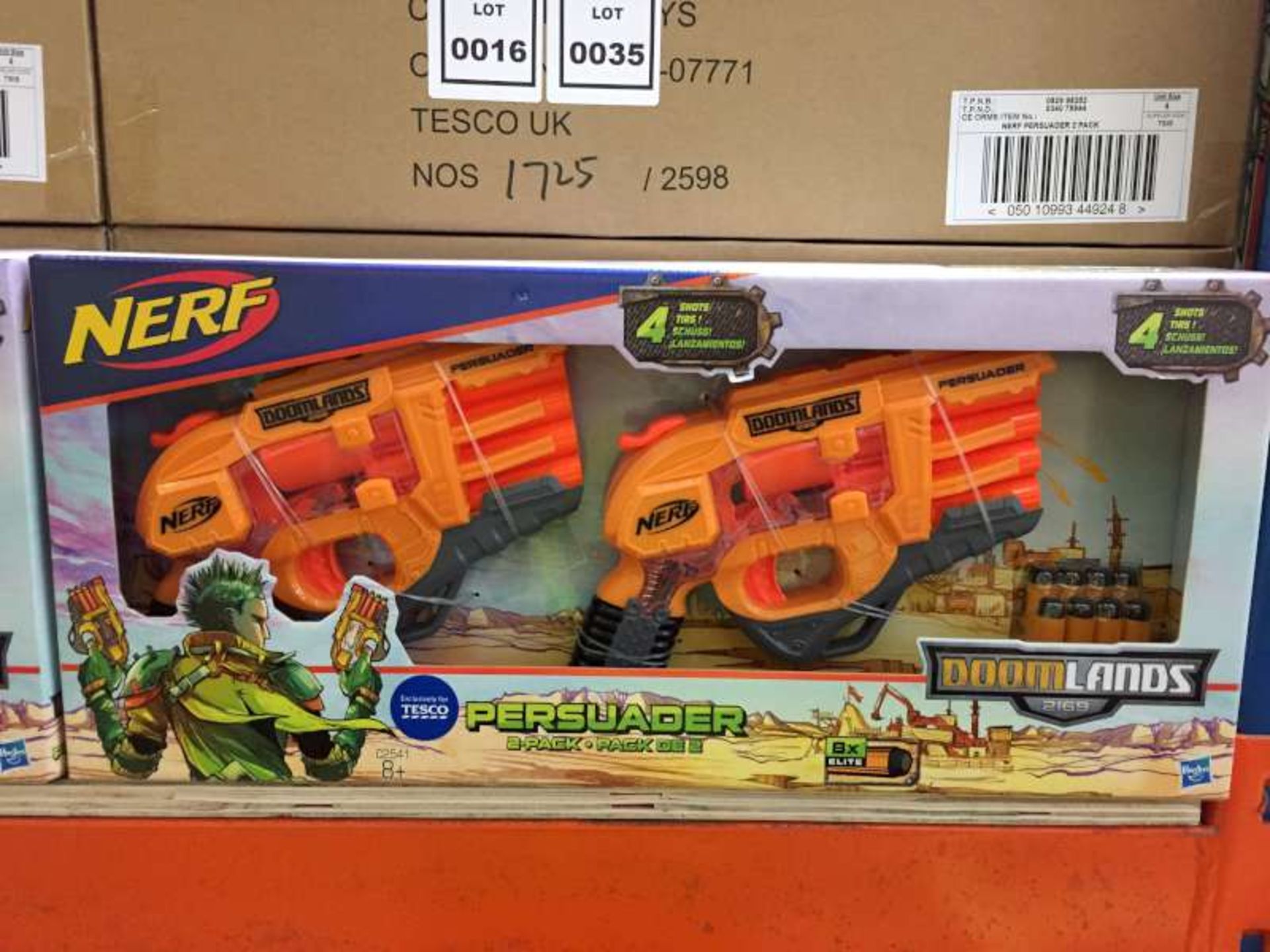 16 X BRAND NEW BOXED NERF PERSUADER 2 PACK GUNS IN 4 BOXES