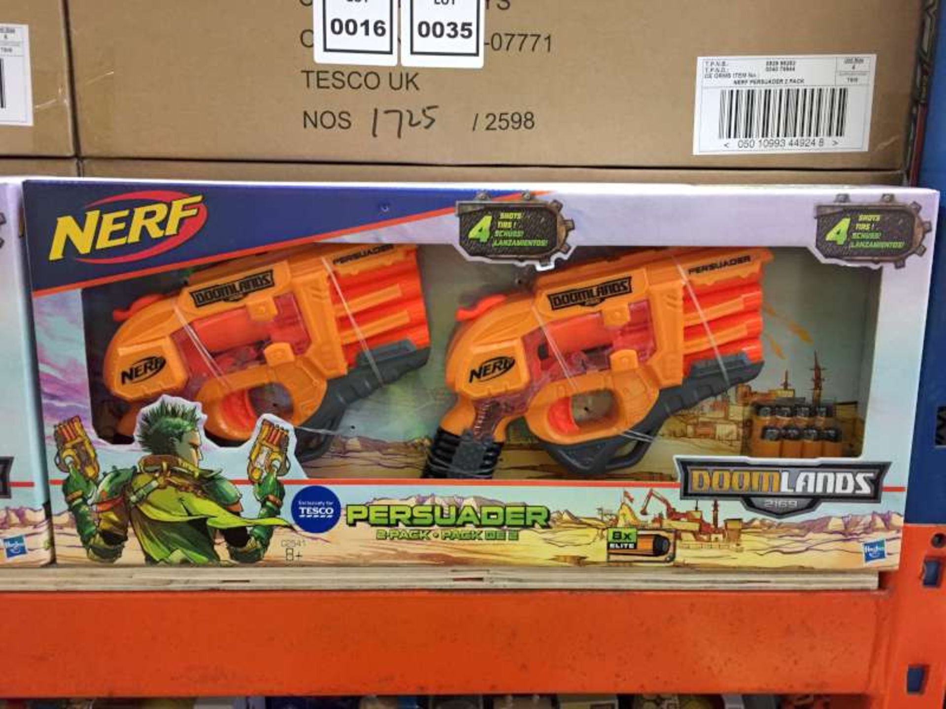 16 X BRAND NEW BOXED NERF PERSUADER 2 PACK GUNS IN 4 BOXES