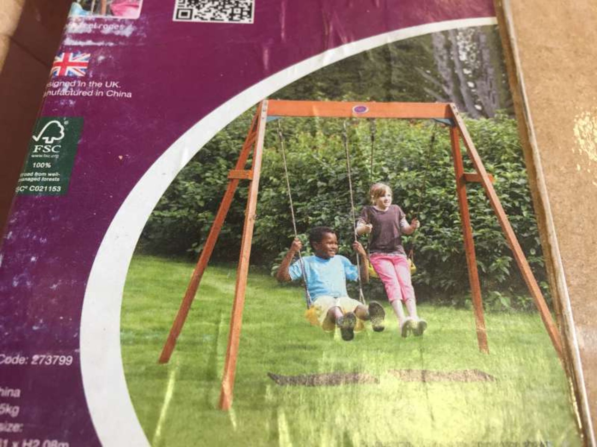 BRAND NEW BOXED PLUM DOUBLE SWING SET