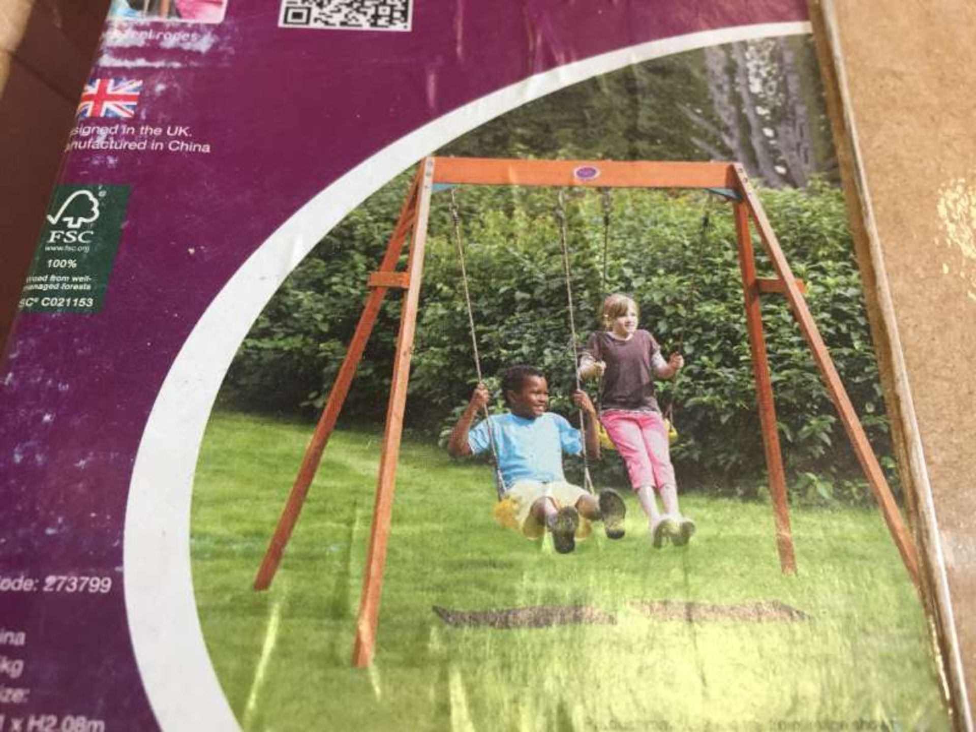 BRAND NEW BOXED PLUM DOUBLE SWING SET