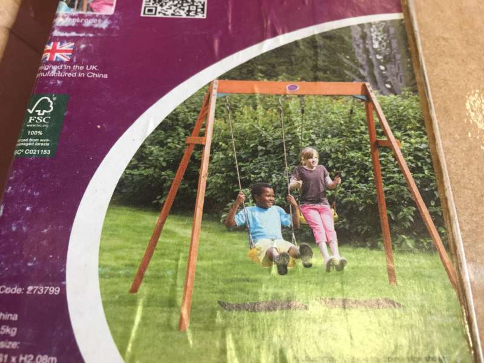 BRAND NEW BOXED PLUM DOUBLE SWING SET