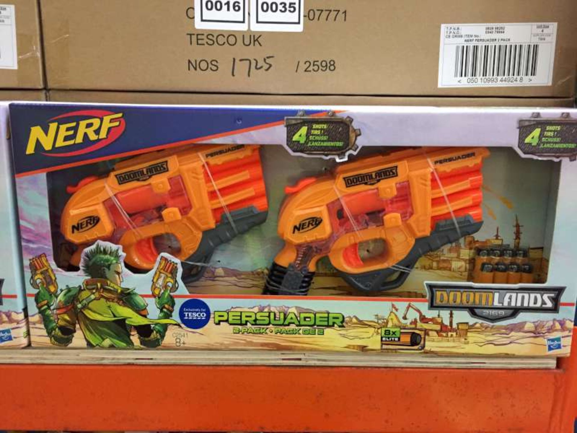 16 X BRAND NEW BOXED NERF PERSUADER 2 PACK GUNS IN 4 BOXES