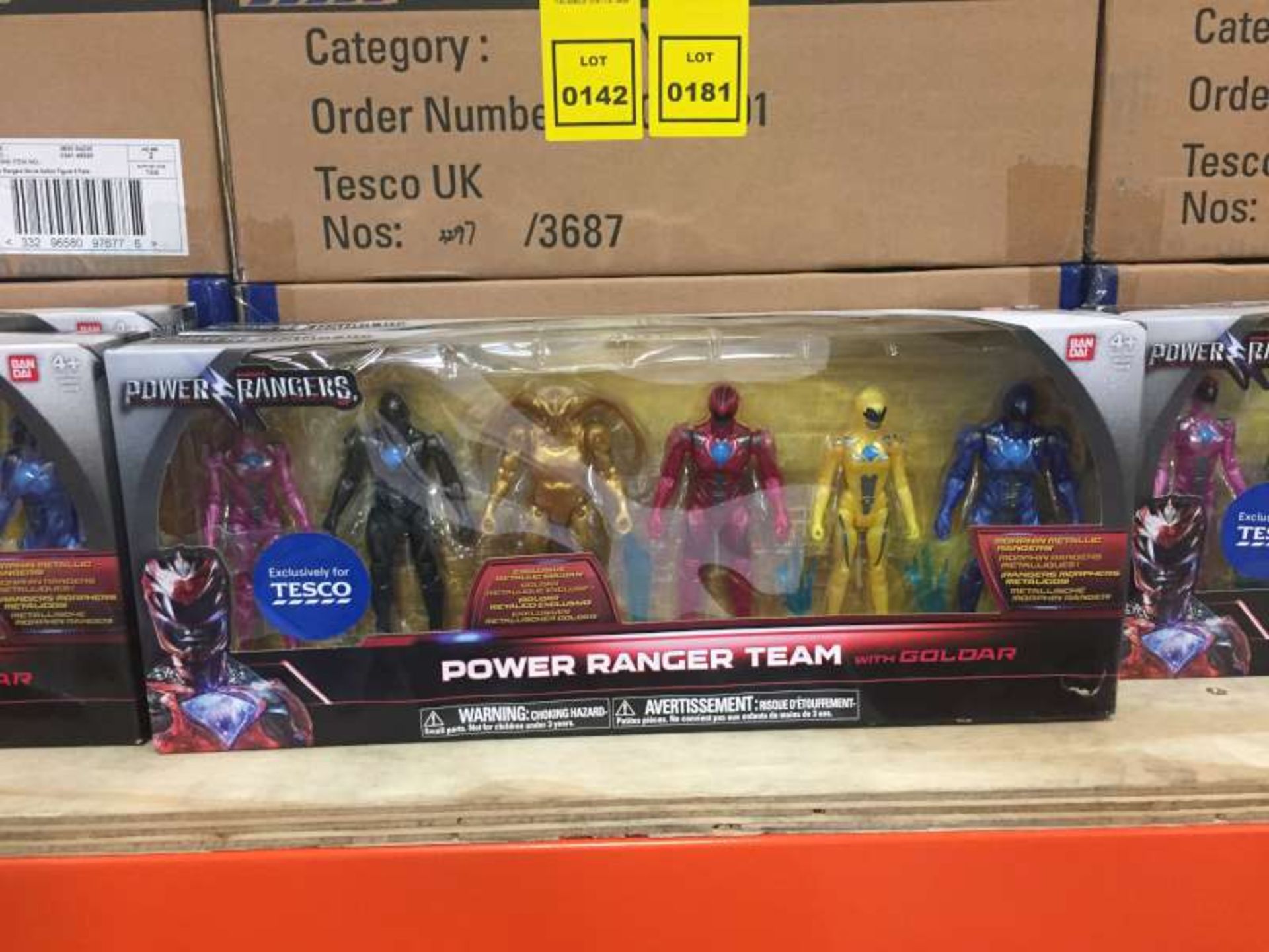 8 X BRAND NEW BOXED 6 PIECE POWER RANGERS FIGURE SETS WITH GOLDAR IN 4 BOXES