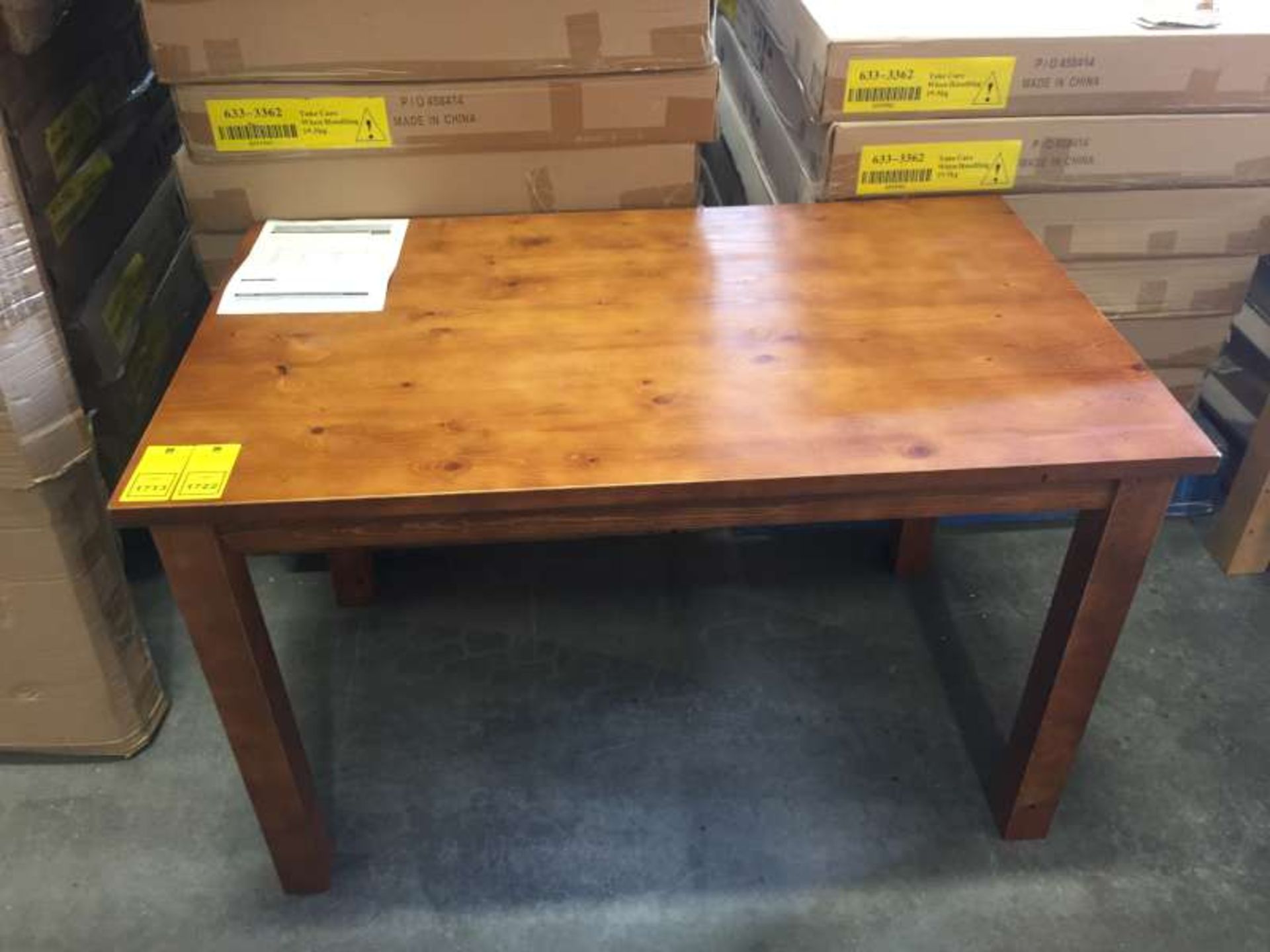 5 X DARK WOODEN MADISON TABLES SIZE L120 X W73 X H75 CM ( BOXED )