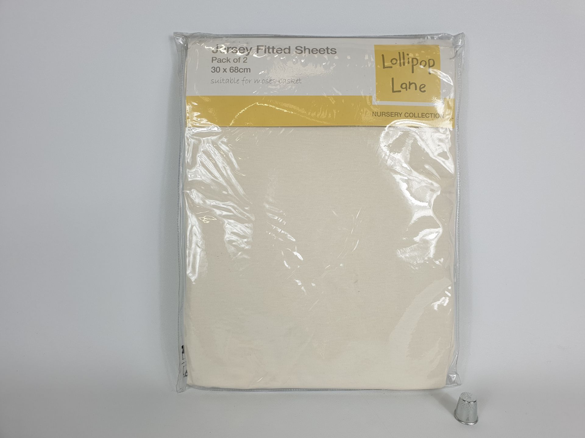 23 X PACKS OF 2 LOLLIPOP LANE JERSEY FITTED SHEETS SIZE 30 X 68 CM