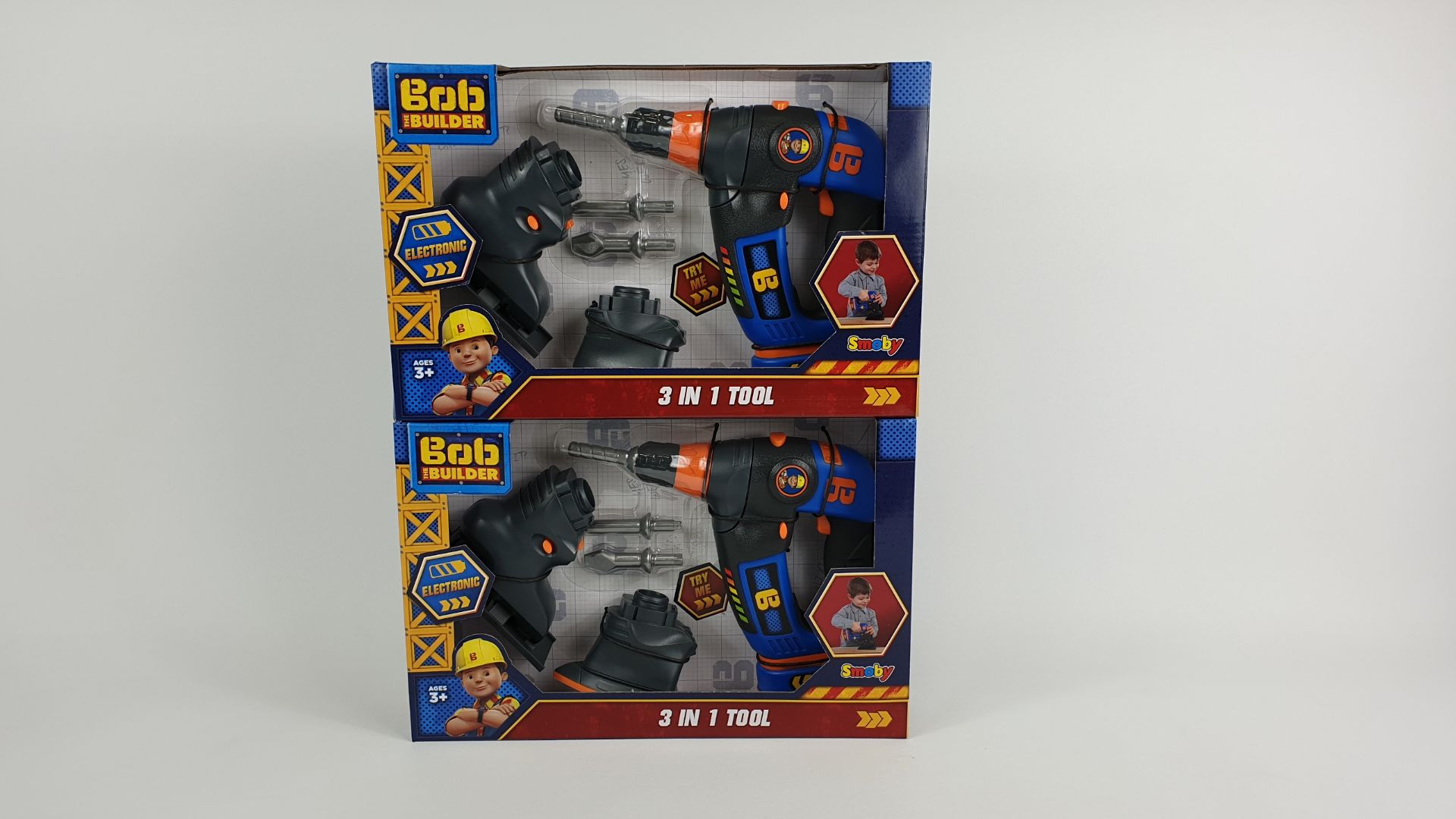 12 X BRAND NEW BOXED BOB THE BUILDER 3 IN 1 TOOL SETS IN 2 BOXES