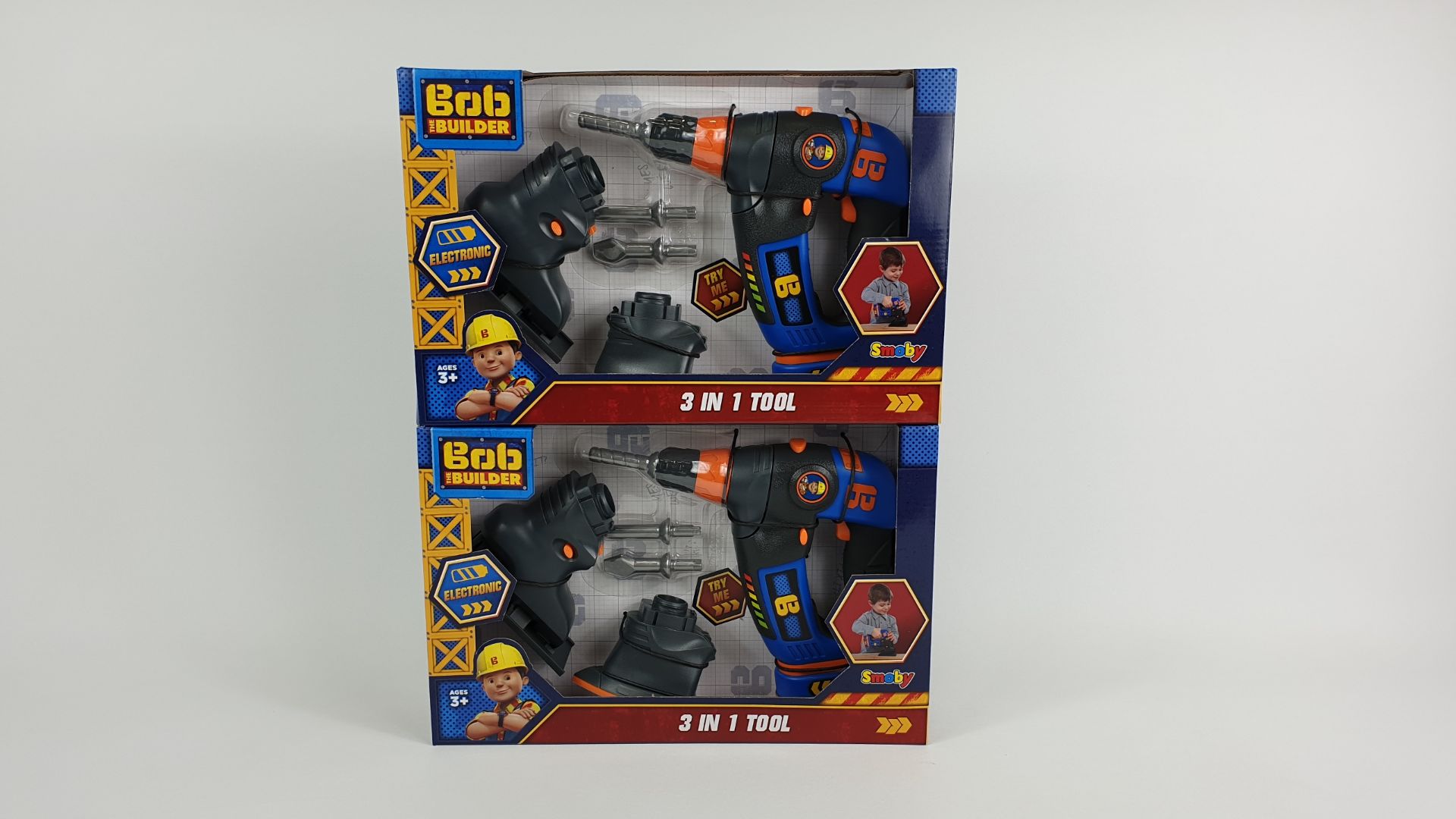 12 X BRAND NEW BOXED BOB THE BUILDER 3 IN 1 TOOL SETS IN 2 BOXES