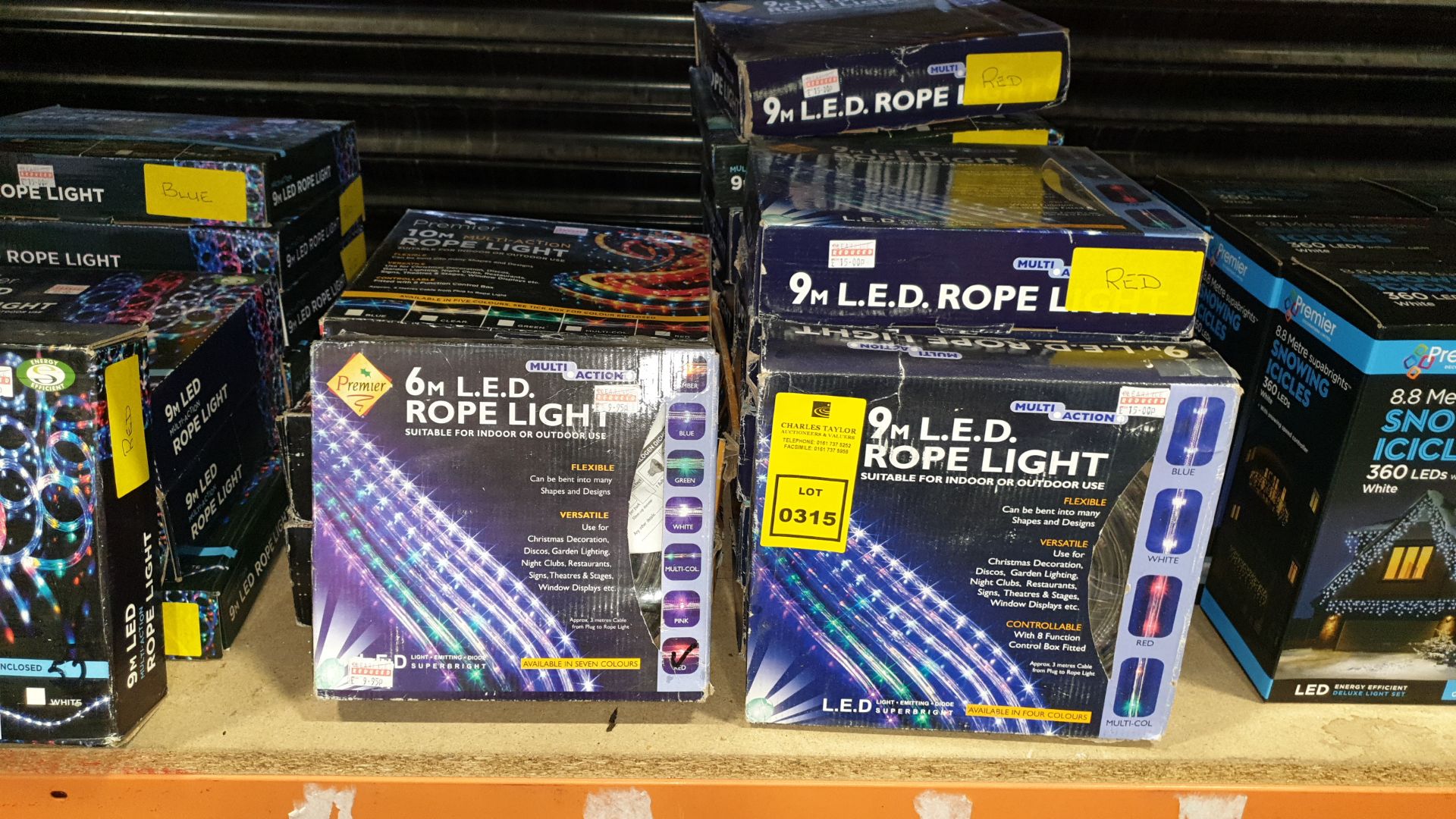 16 X BOXES OF PREMIER 9M / 10M / 6M LED ROPE LIGHTS