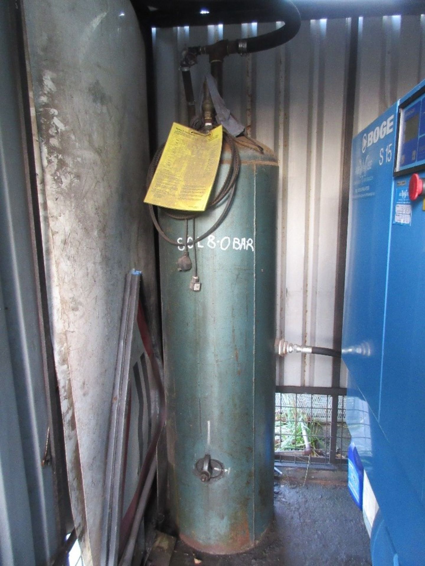 Boge SD15-350 receiver mounted compressor. Serial No. SD15350. Year 2009 complete with vertical - Image 4 of 4