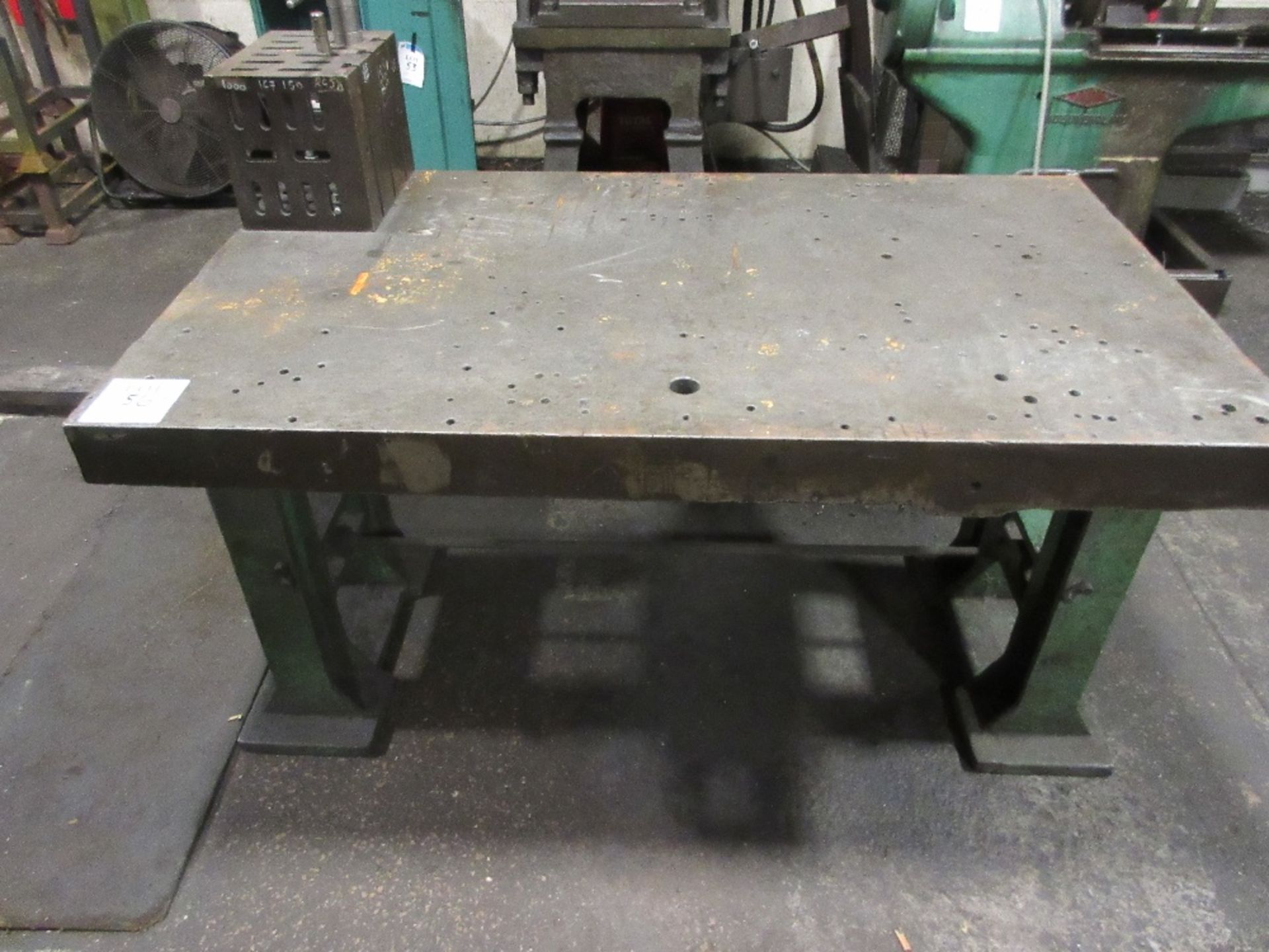 Surface table 4' 6" x 4' approx complete with engineer's block. A Risk Assessment and Method