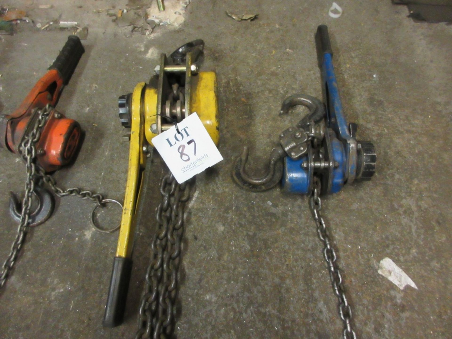 3 - tonne chain pulley lever hoist and 1.5 tonne chain pulley lever hoist