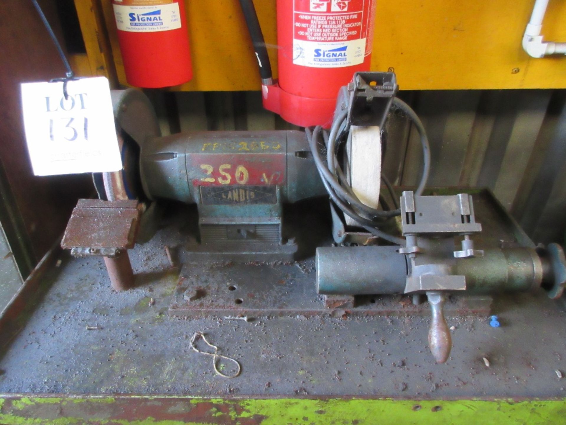 Landis twin bench grinder