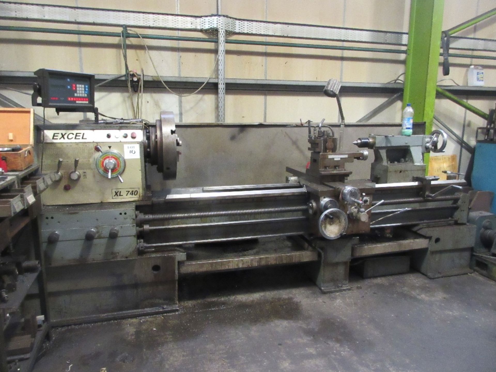 Excel 740 centre lathe with Newall DP7 DRO. 84" x 15" complete with rack of tooling. A Risk