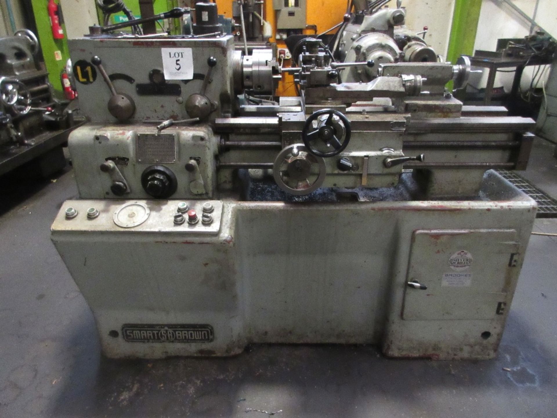 Smart and Brown 1024VSL centre lathe with Sony DRO 6" x 30". A Risk Assessment and Method