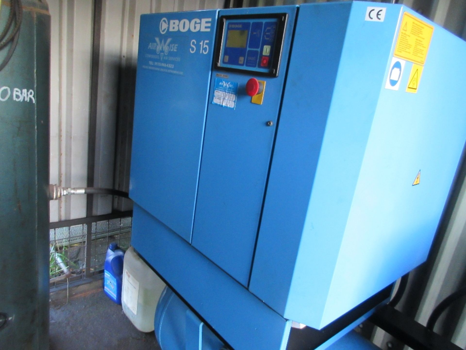 Boge SD15-350 receiver mounted compressor. Serial No. SD15350. Year 2009 complete with vertical - Image 2 of 4