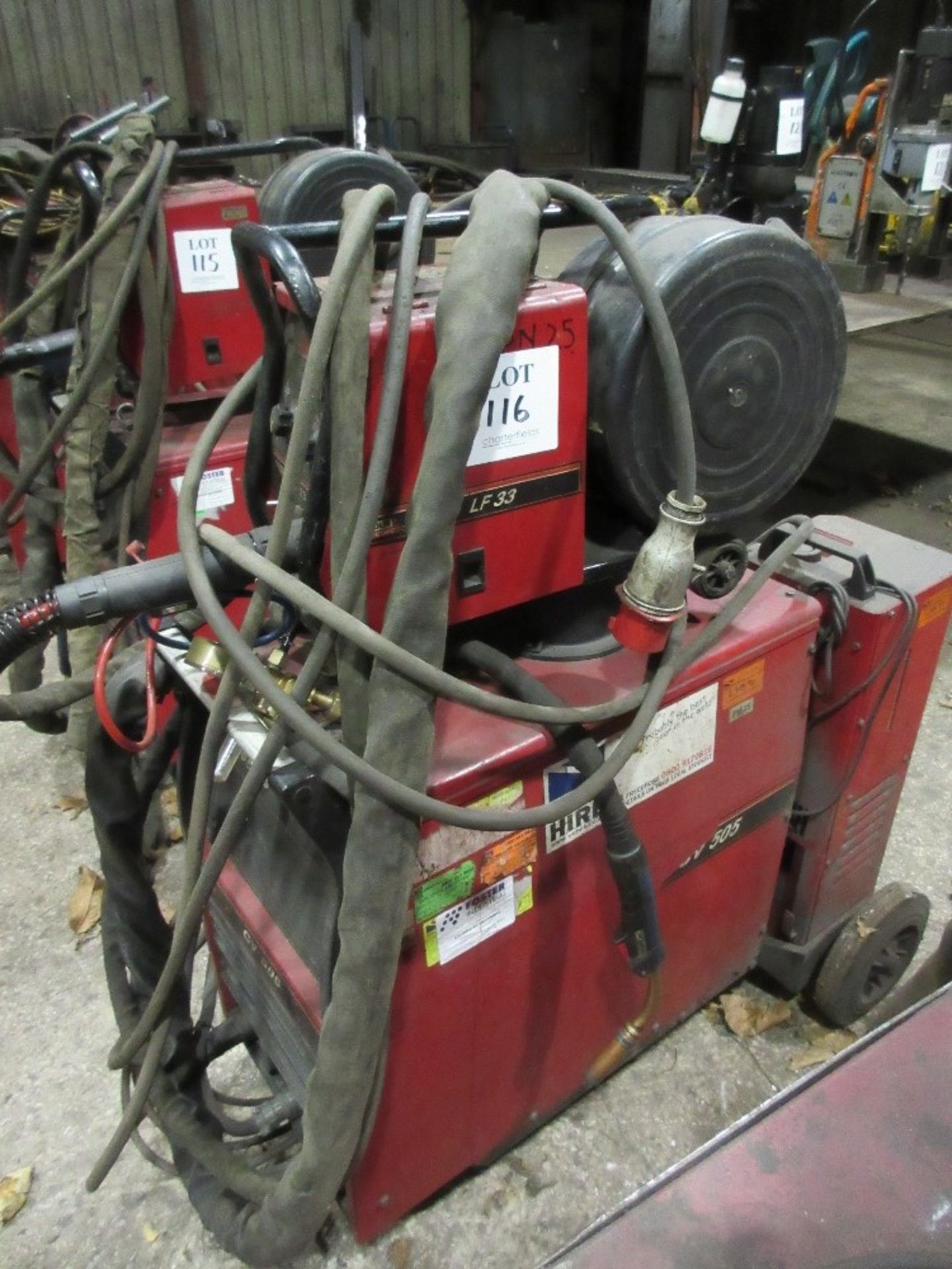 Lincoln Electric Ideal Arc CV505 mig welder with LF33 wire feed