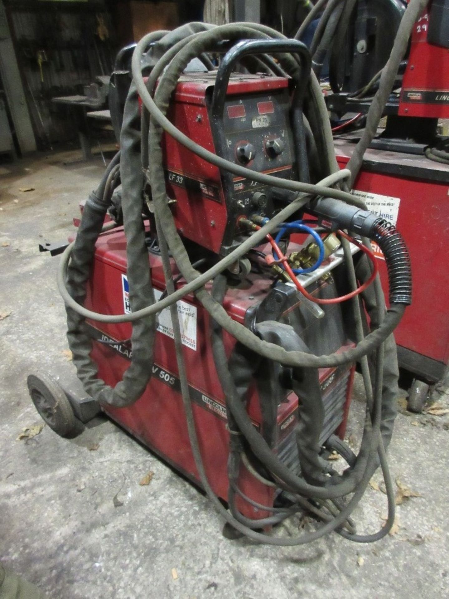 Lincoln Electric Ideal Arc CV505 mig welder with LF33 wire feed - Image 2 of 2