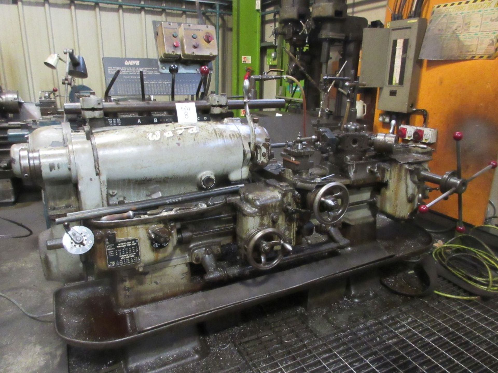 Ward No 7 Turret lathe, 36" x 8". A Risk Assessment and Method Statement is required prior to the