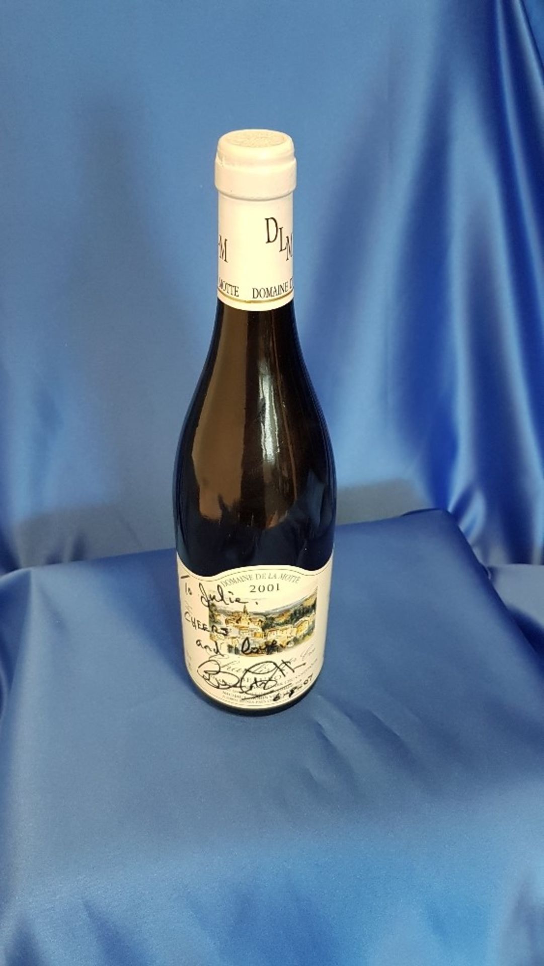 2001 Domaine De La Motte Chablis Wine, autographed by Bruce Forsyth - Image 2 of 2