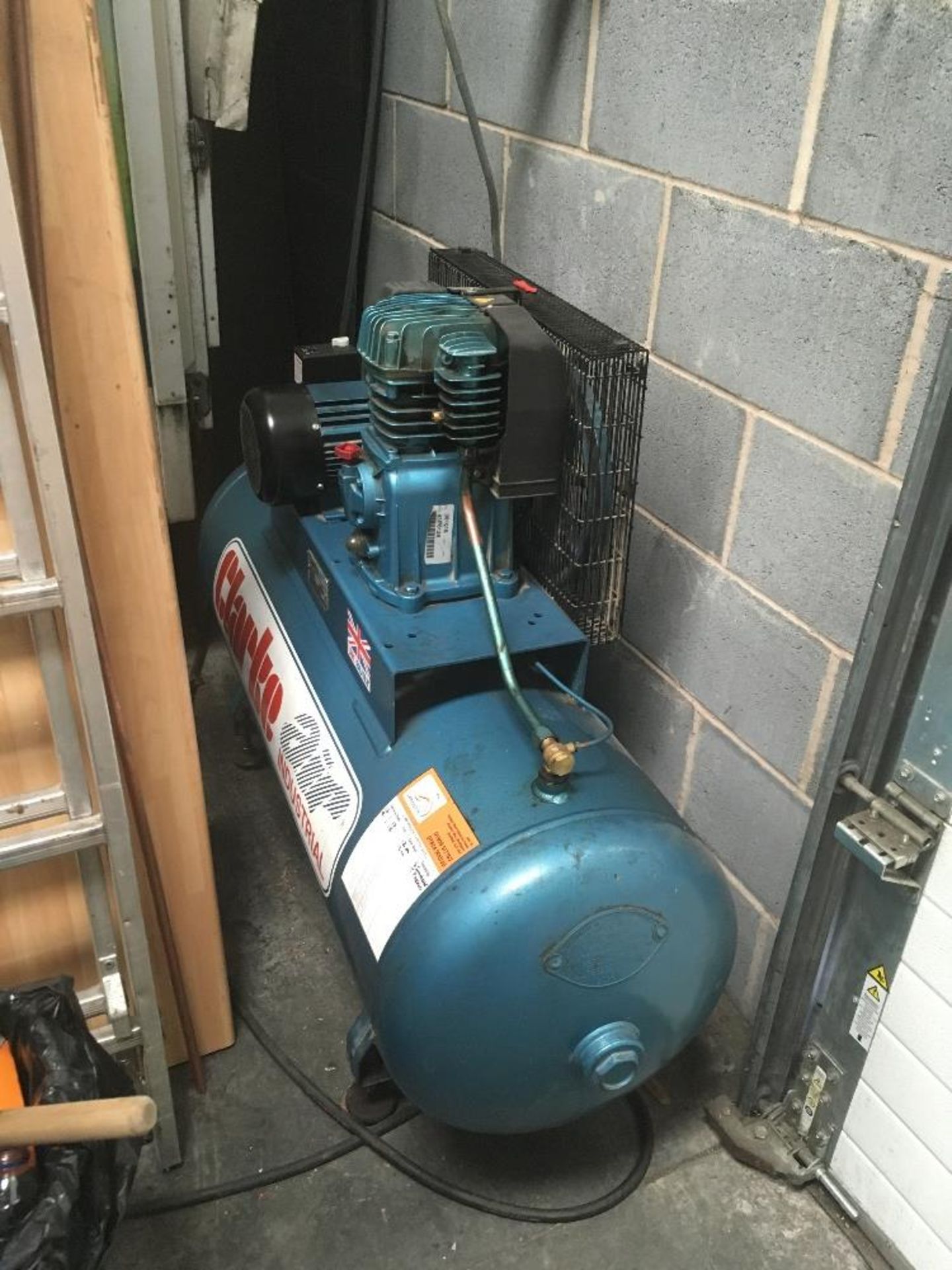 1 - Clarke Air, compressor, 10.3 bar. Model SE18C200. Serial 116928. YOM. 2014. Located at Unit 4