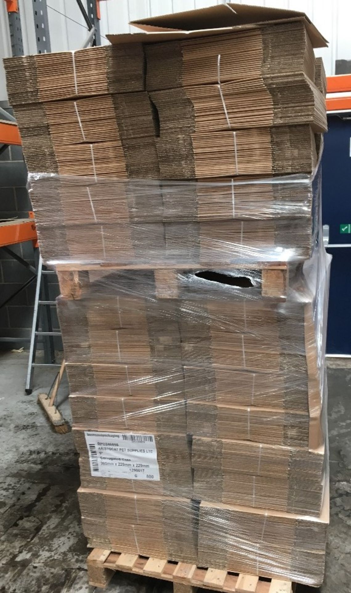 2100 - cardboard boxes, 305mm x 229mm x 229mm. 1200 - cardboard boxes, 300mm x 230mm x 130mm.