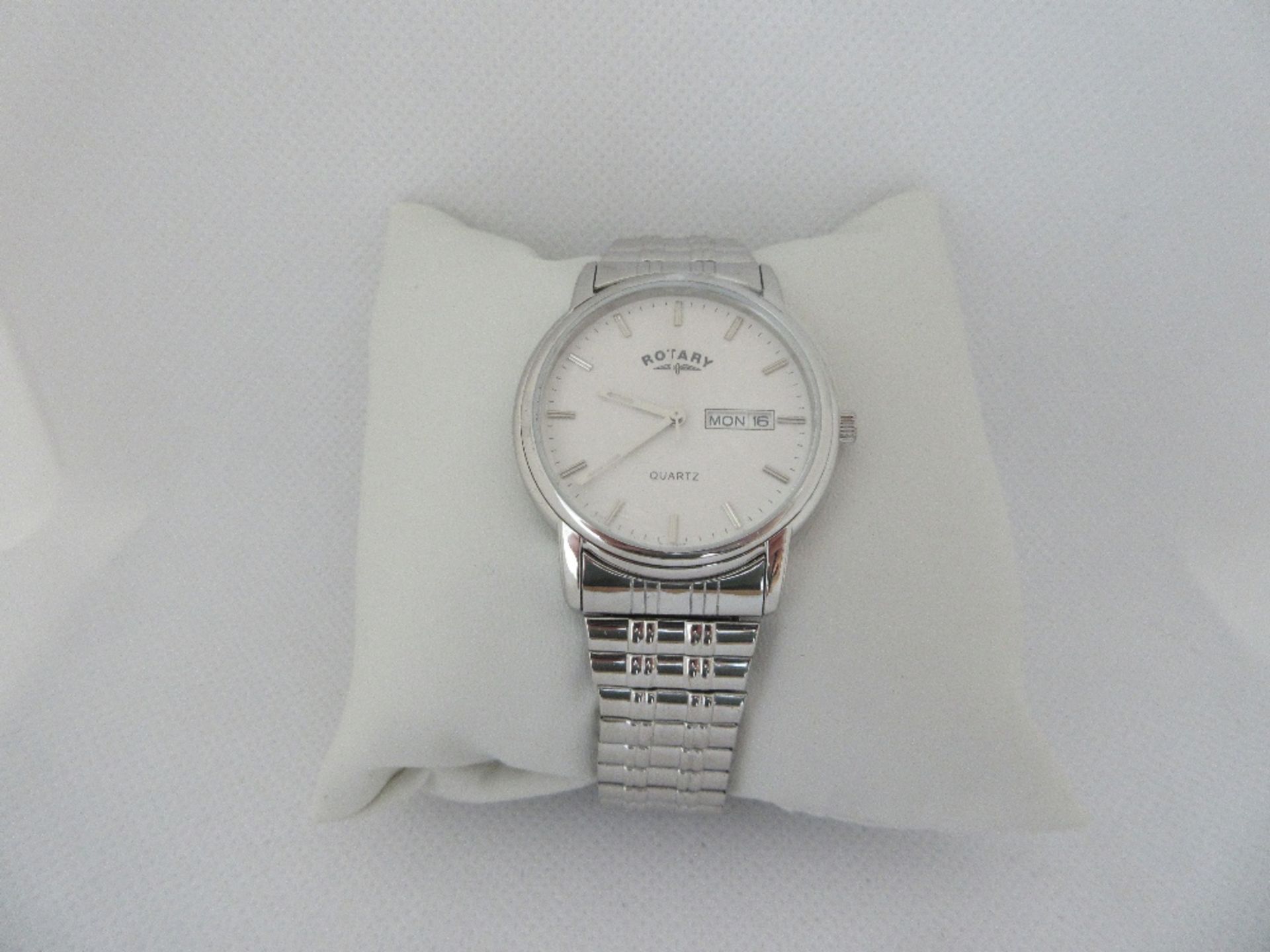 ROTARY MALE WATCH, MODEL GB102762/02, CASE DIAMETER 38MM, STAINLESS STEEL STRAP, BOXED, RRP £ 99 - Image 2 of 4