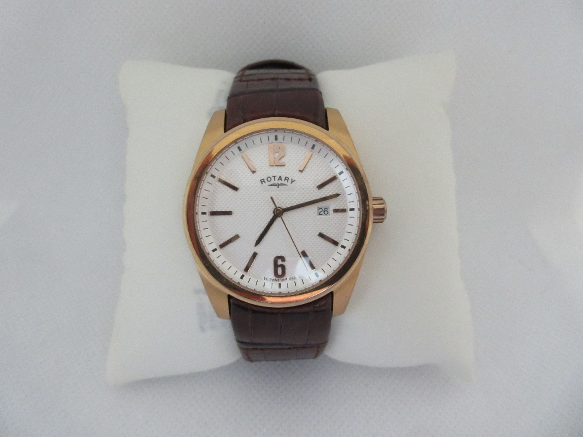 ROTARY MALE WATCH, MODEL GS02415/18, CASE DIAMETER 38MM, LEATHER STRAP, BOXED, RRP £ 119 - Image 2 of 4