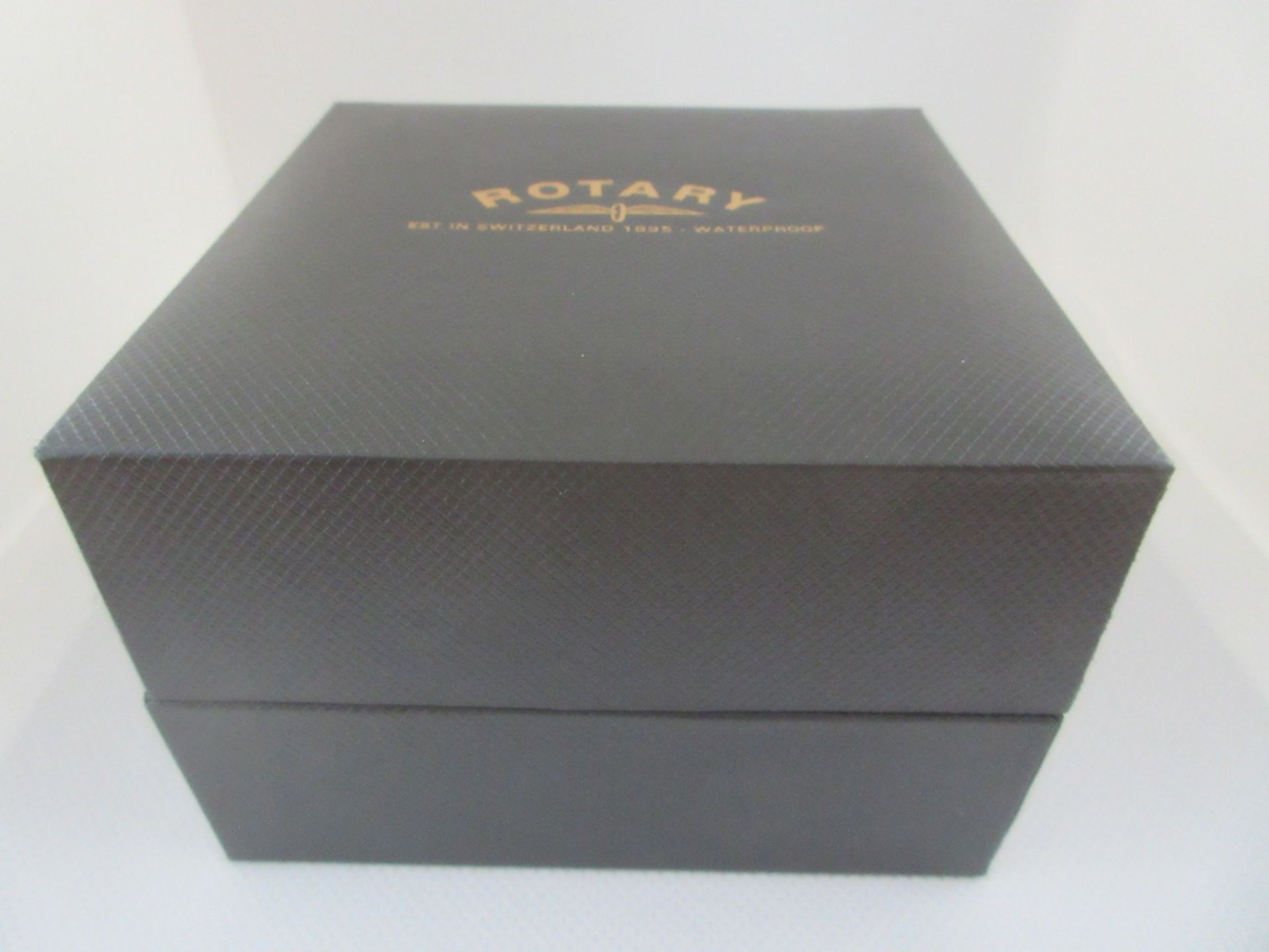 ROTARY MALE WATCH, MODEL GS08102/03, CASE DIAMETER 30MM, LEATHER STRAP, BOXED, RRP £ 199 - Image 4 of 4