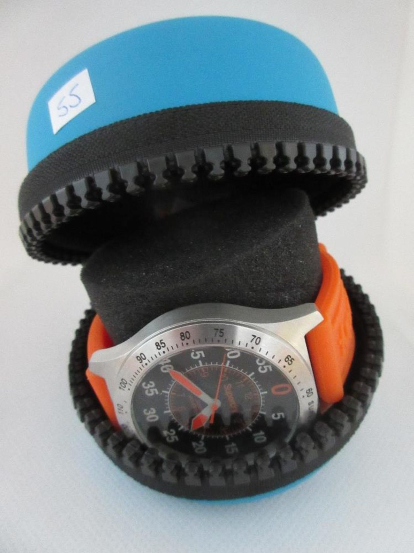 SUPERDRY MALE WATCH, MODEL SYG111O, CASE DIAMETER 45MM, RUBBER STRAP, BOXED, RRP £ 80