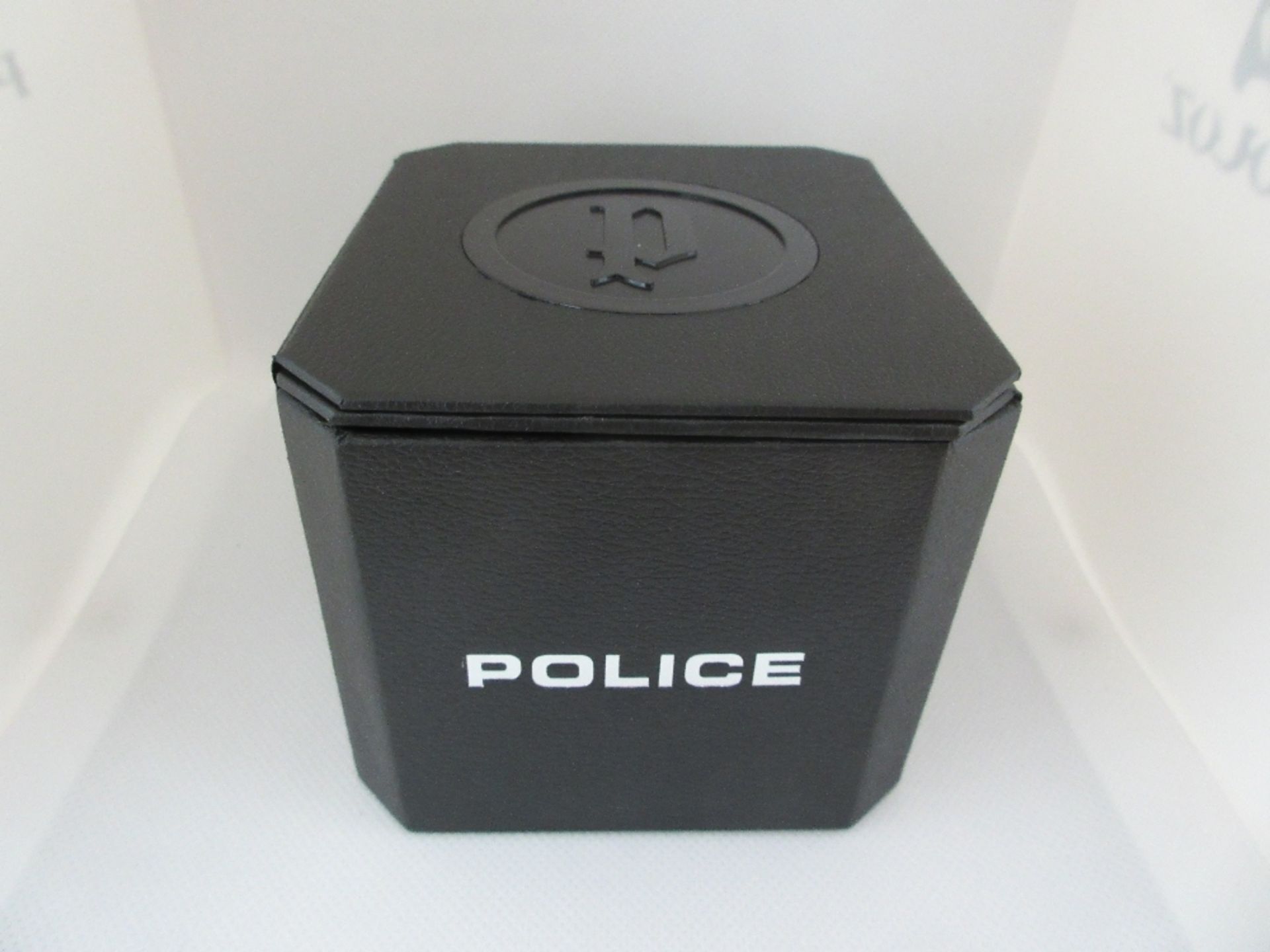 POLICE MALE WATCH, MODEL 12080JSB/02, CASE DIAMETER 42MM, LEATHER STRAP, BOXED, RRP £ 140 - Image 4 of 4