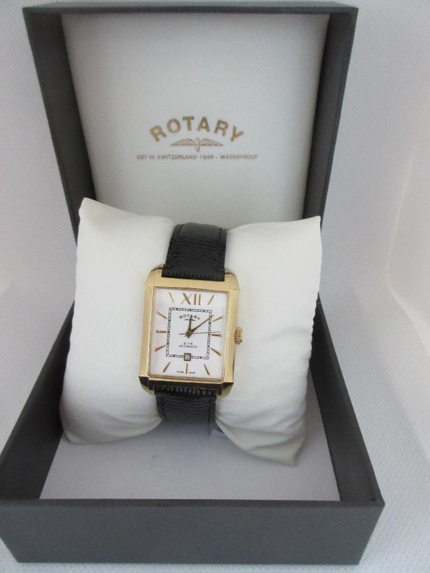 ROTARY MALE WATCH, MODEL GS02283/01S, CASE DIAMETER 28MM, LEATHER STRAP, BOXED