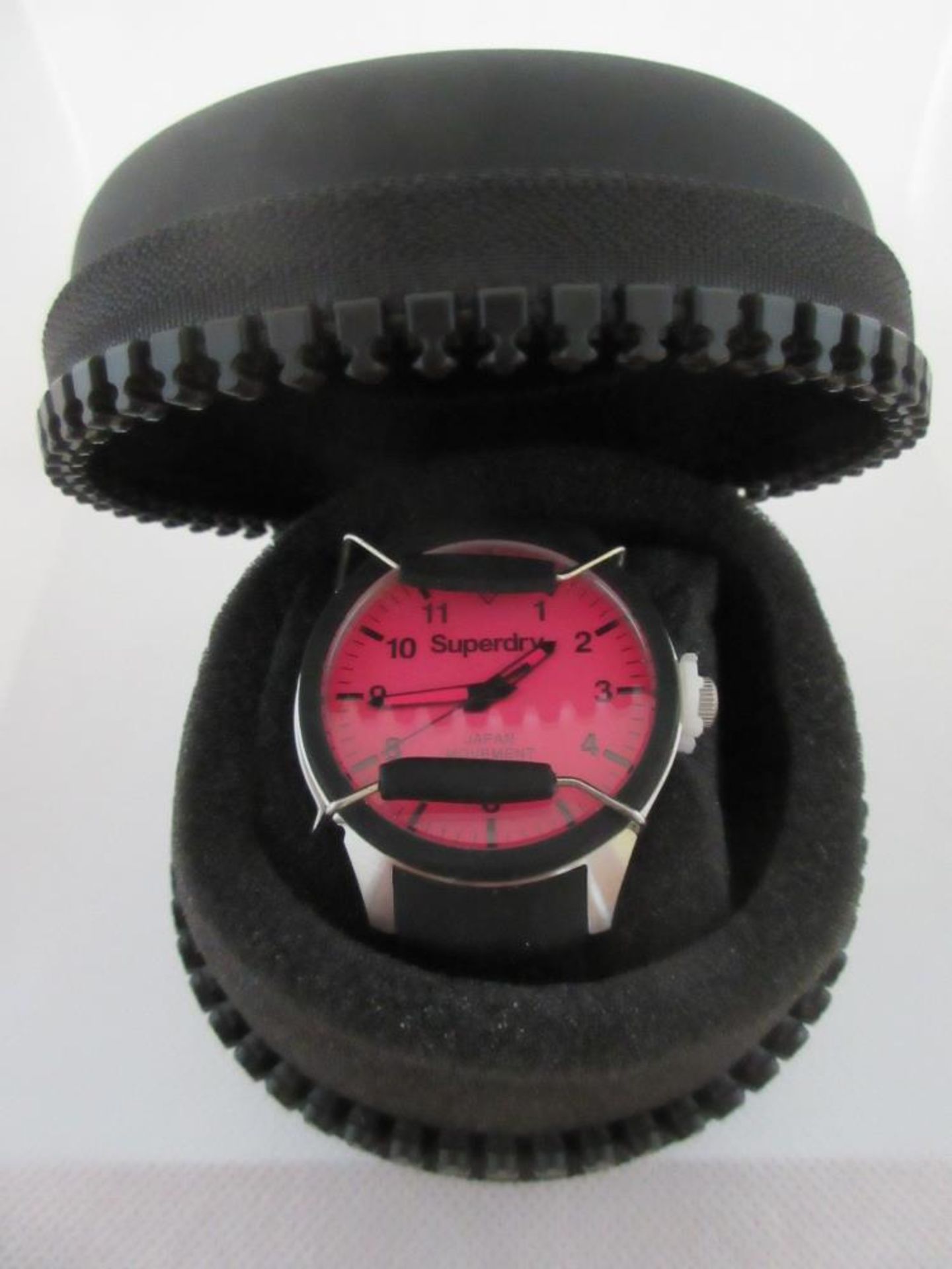 SUPERDRY FEMALE WATCH, MODEL SYL126P, CASE DIAMETER 39MM, RUBBER STRAP, BOXED, RRP £ 59.99