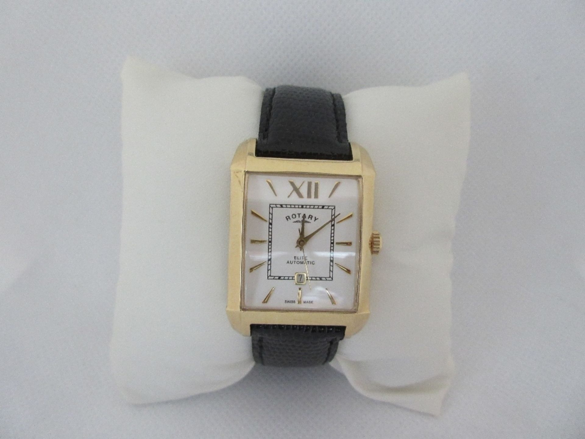 ROTARY MALE WATCH, MODEL GS02283/01S, CASE DIAMETER 28MM, LEATHER STRAP, BOXED - Image 2 of 4