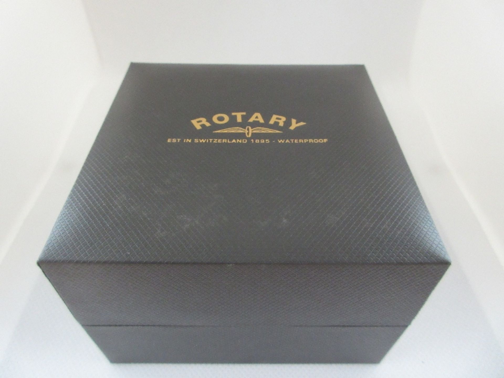 ROTARY MALE WATCH, MODEL GS02283/01S, CASE DIAMETER 28MM, LEATHER STRAP, BOXED - Image 4 of 4