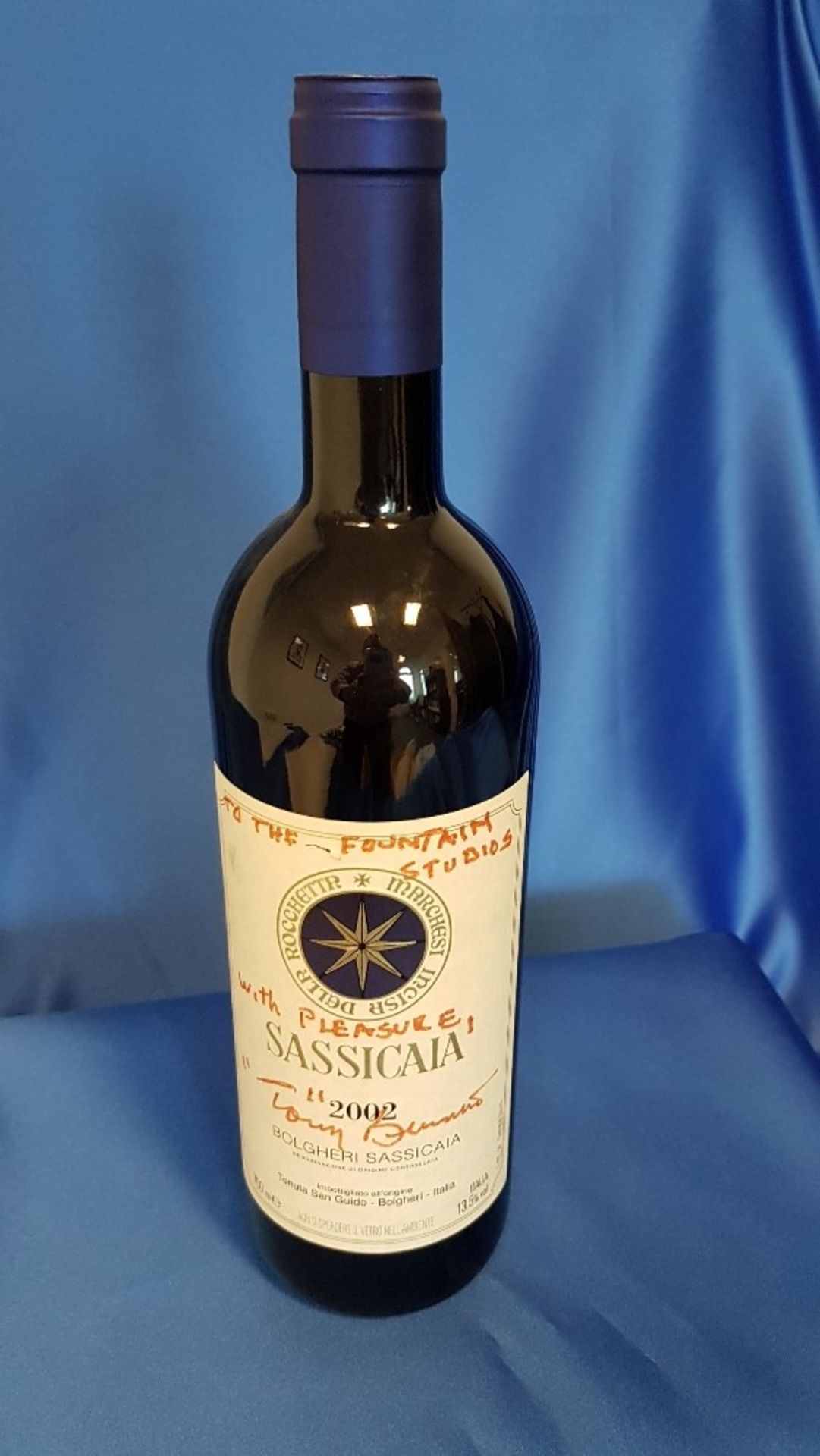 2002 BOLGHERI SASSICAIA WINE, AUTOGRAHED BY TONY BENNETT