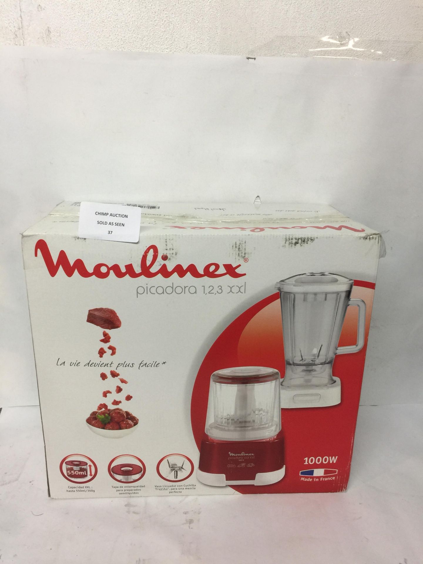 Moulinex DP805GBP - 1,2,3 Moulinette XXL Chopper blender cup