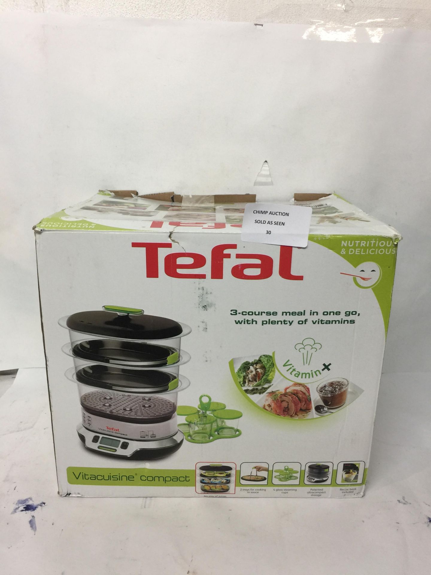 TEFAL 3 COURSE VITACUISINE COMPACT FOOD STEAMER