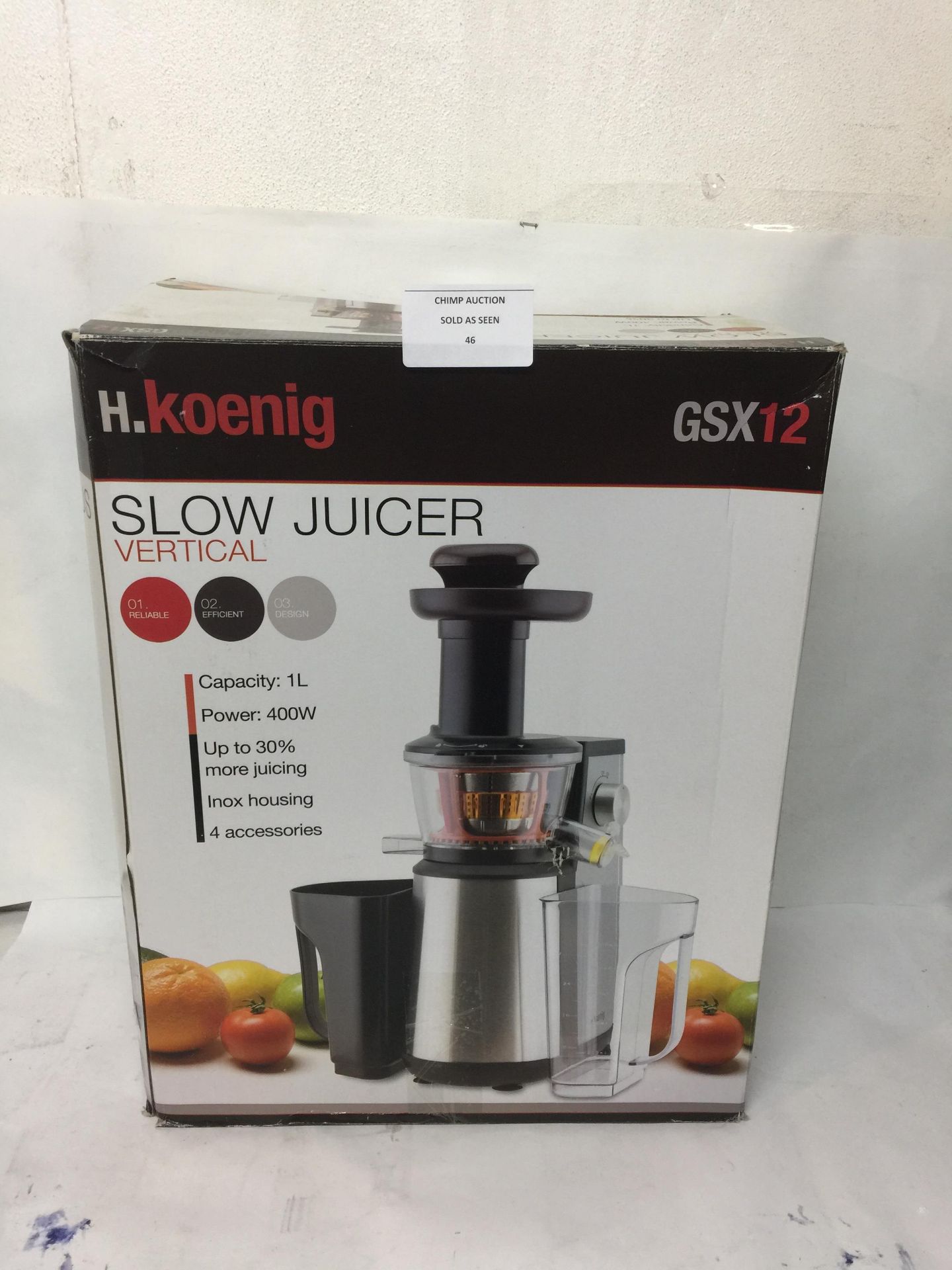 H.KOENIG GSX12 SLOW JUICER 1L