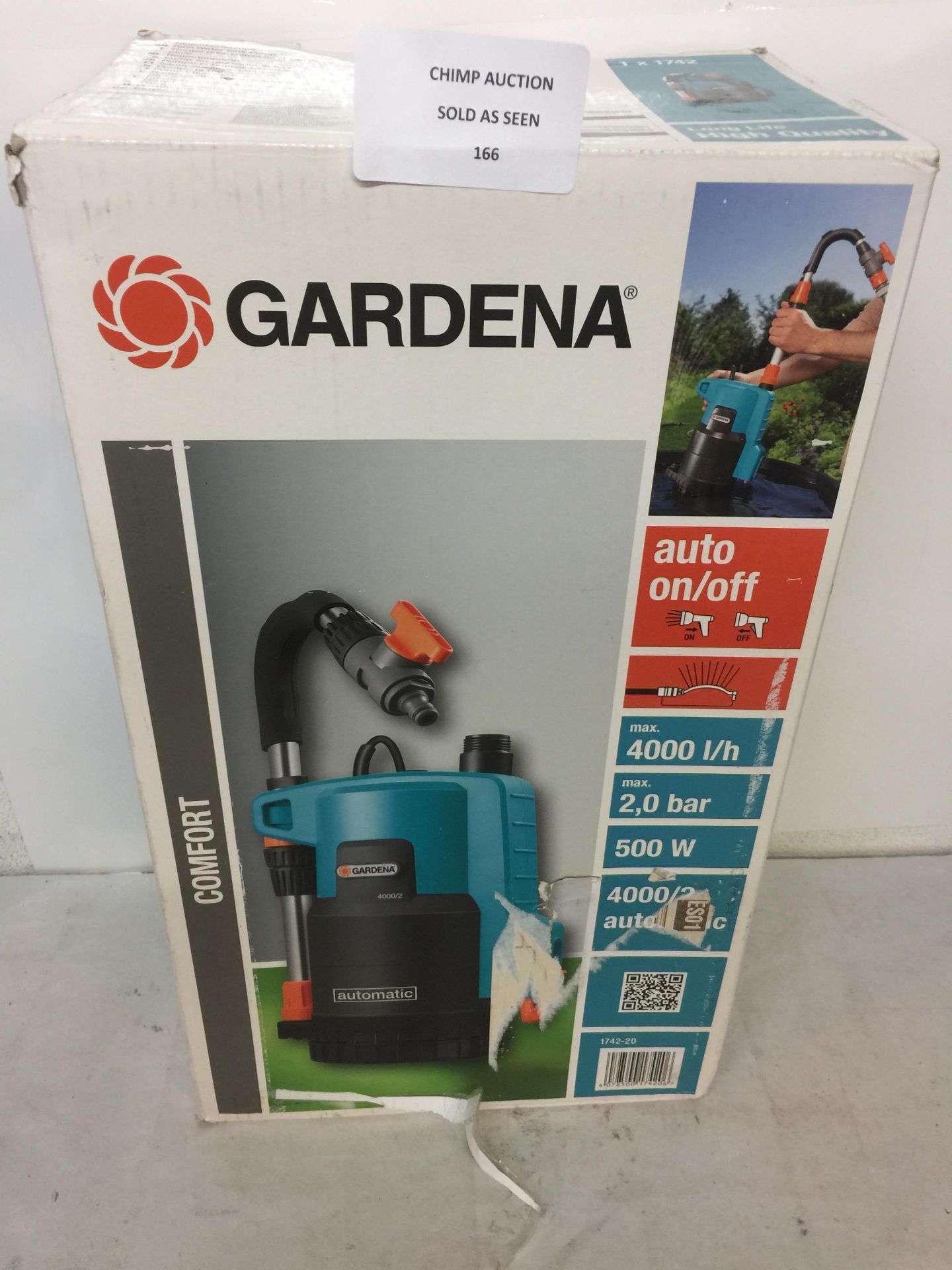 Gardena Comfort 4000/2 automatic Rain Water Tank Pump RRP £199.99