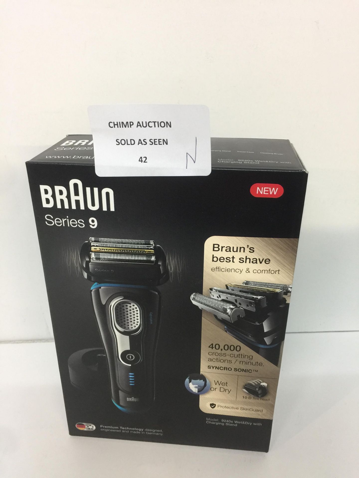 BRAND NEW Braun Series 9 9240s Men's Electric Foil Shaver, Wet and Dry RRP £299.99