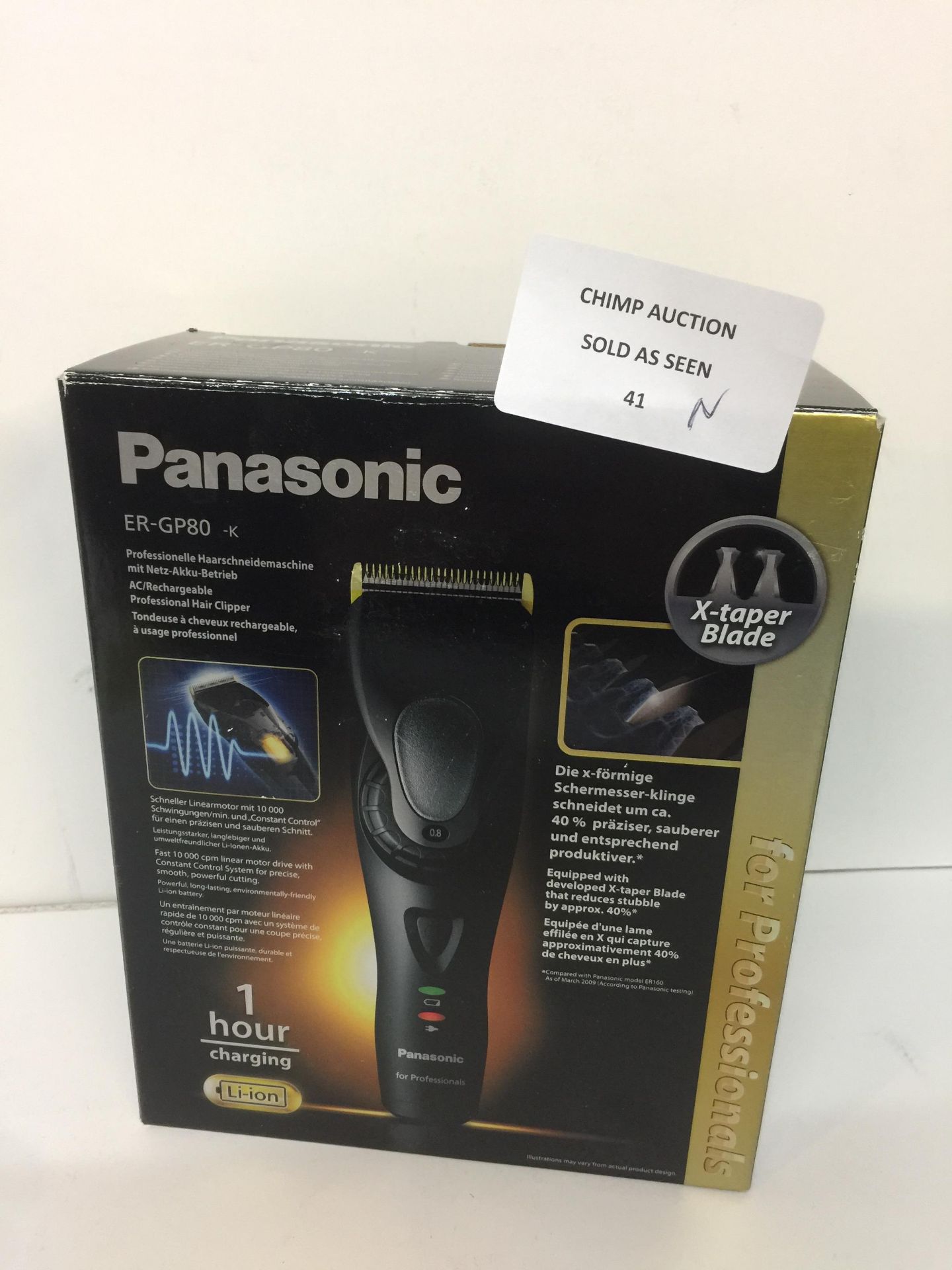 BRAND NEW Panasonic ER-GP80-K CORDLESS PROFESSIONAL Hair Clipper RRP £229.99