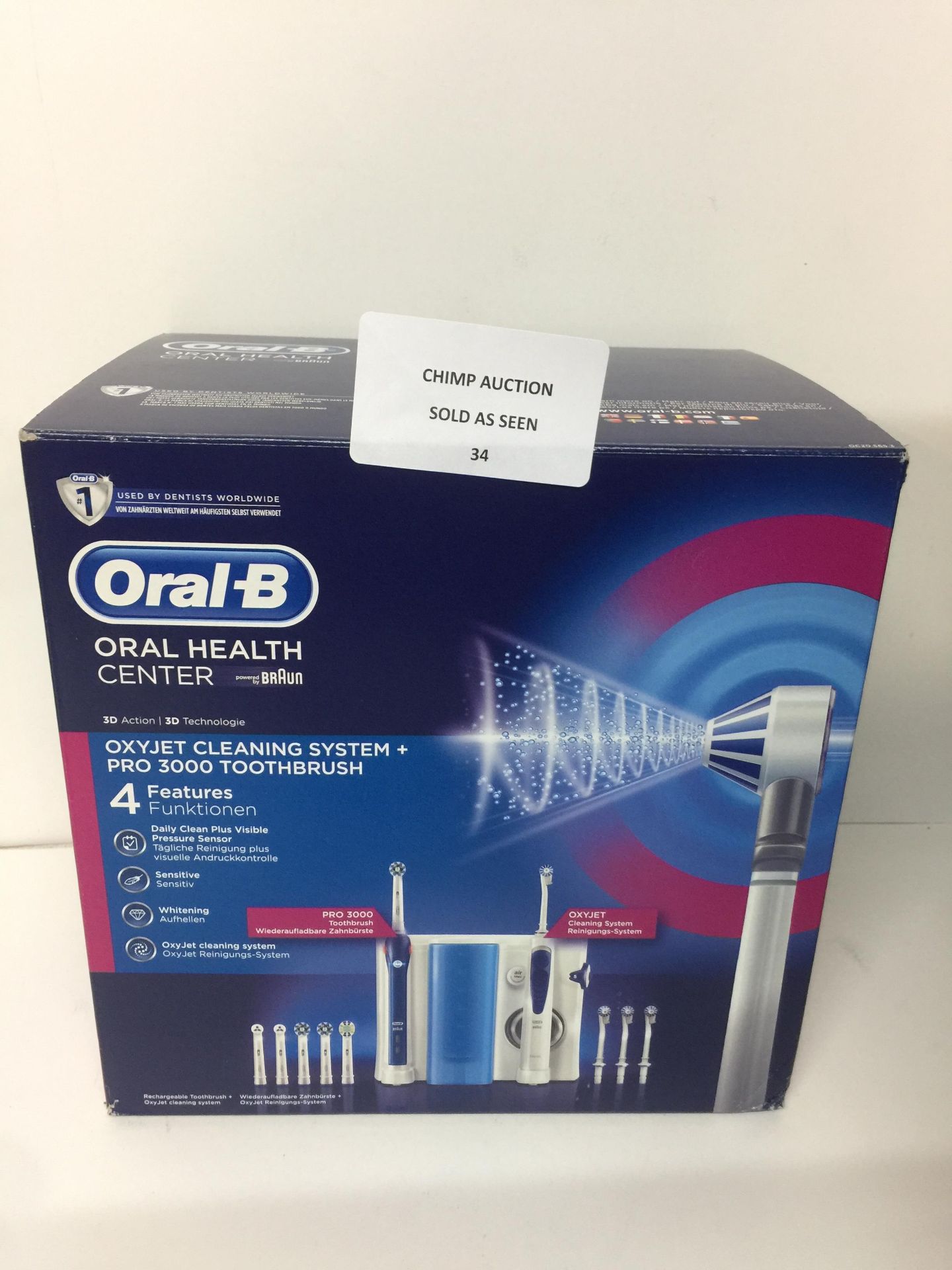 Oral-B Oxyjet Cleaning System Oral Irrigator with Pro 3000 Electric Toothbrush RRP £329.99.