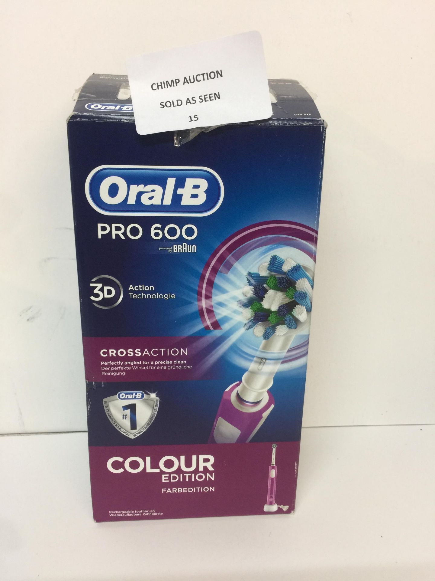 Oral-B Pro 600 CrossAction Electric Toothbrush RRP £49.99