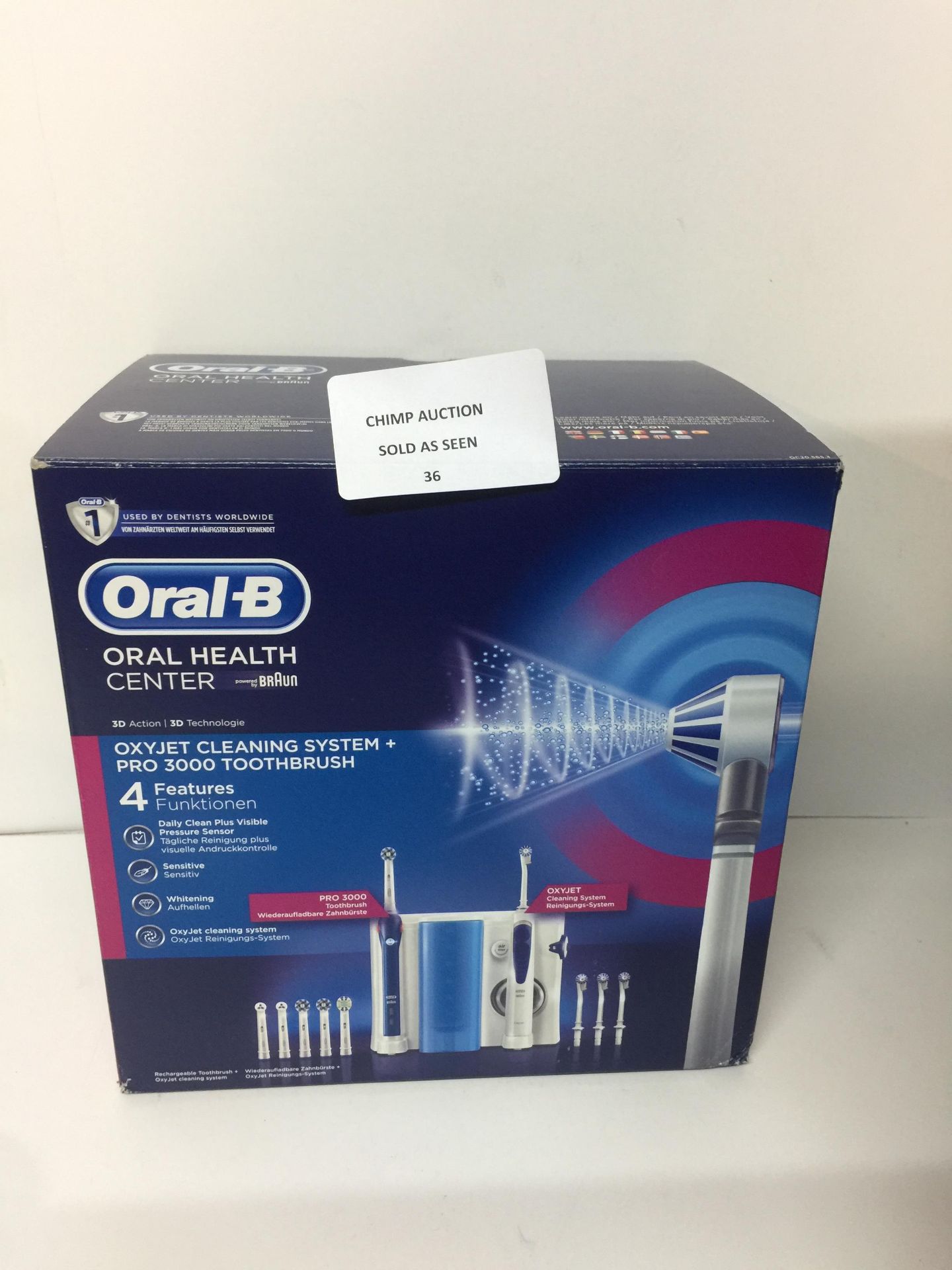 Oral-B Oxyjet Cleaning System Oral Irrigator with Pro 3000 Electric Toothbrush RRP £329.99.