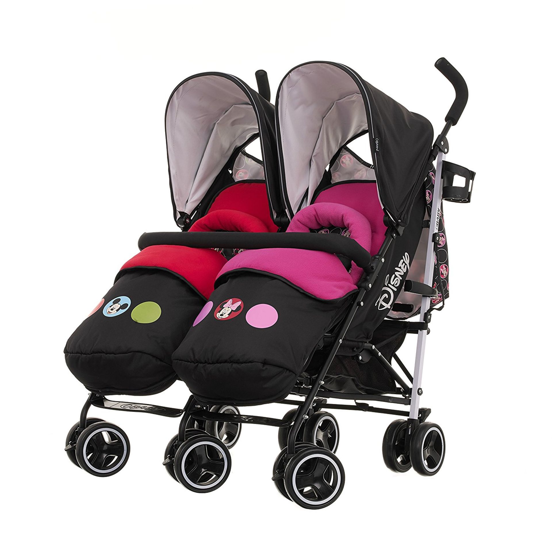 Disney Twin Stroller with Footmuffs - Mickey & Minnie RRP £299.99