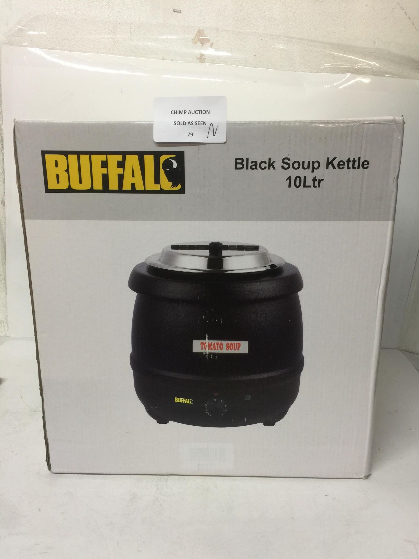 BRAND NEW Buffalo Black Soup Kettle 10Ltr/360X345mm Stainless Steel