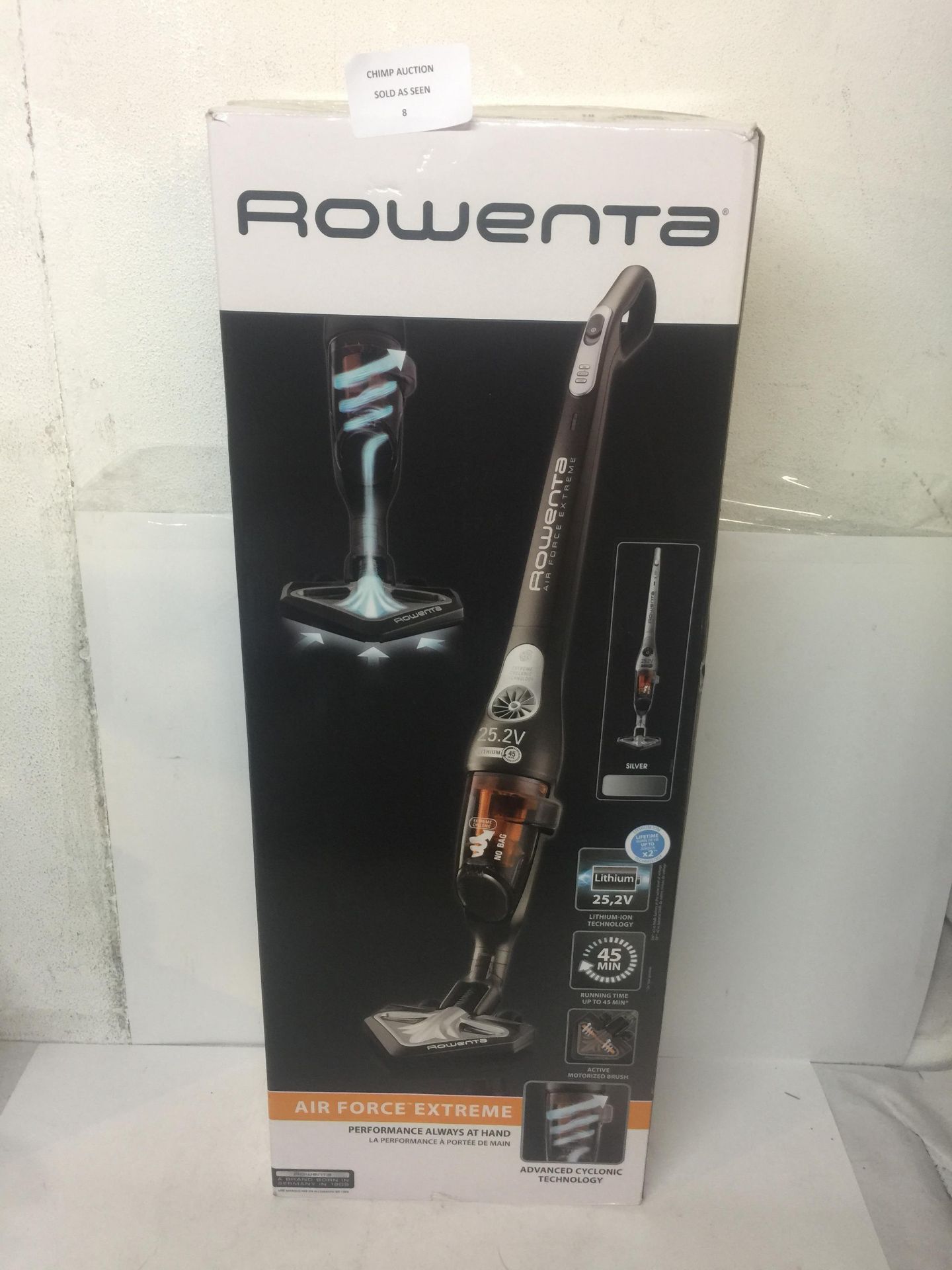 Rowenta Air Force Extreme Cordless Vacuum CLEANER RRP £269.99.