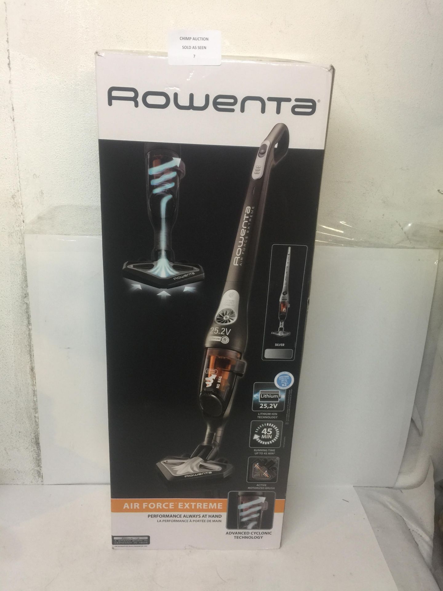 Rowenta Air Force Extreme Cordless Vacuum CLEANER RRP £269.99.